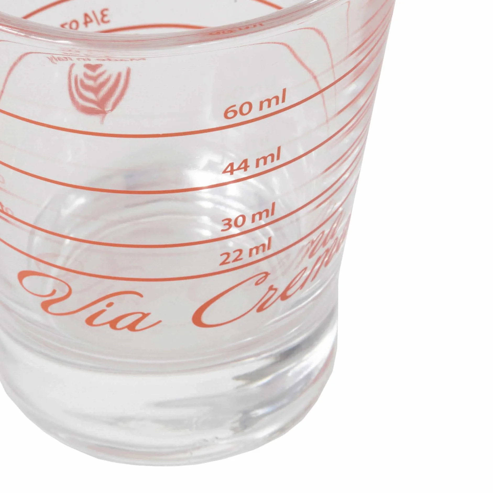 ITALPARTS VIA CREMA [1 sztuka] szklanka do espresso kubek z miarką. Espresso Shot Glass (1) kubek do kawy shot, kubek z miarką barista akcesoria do kawy