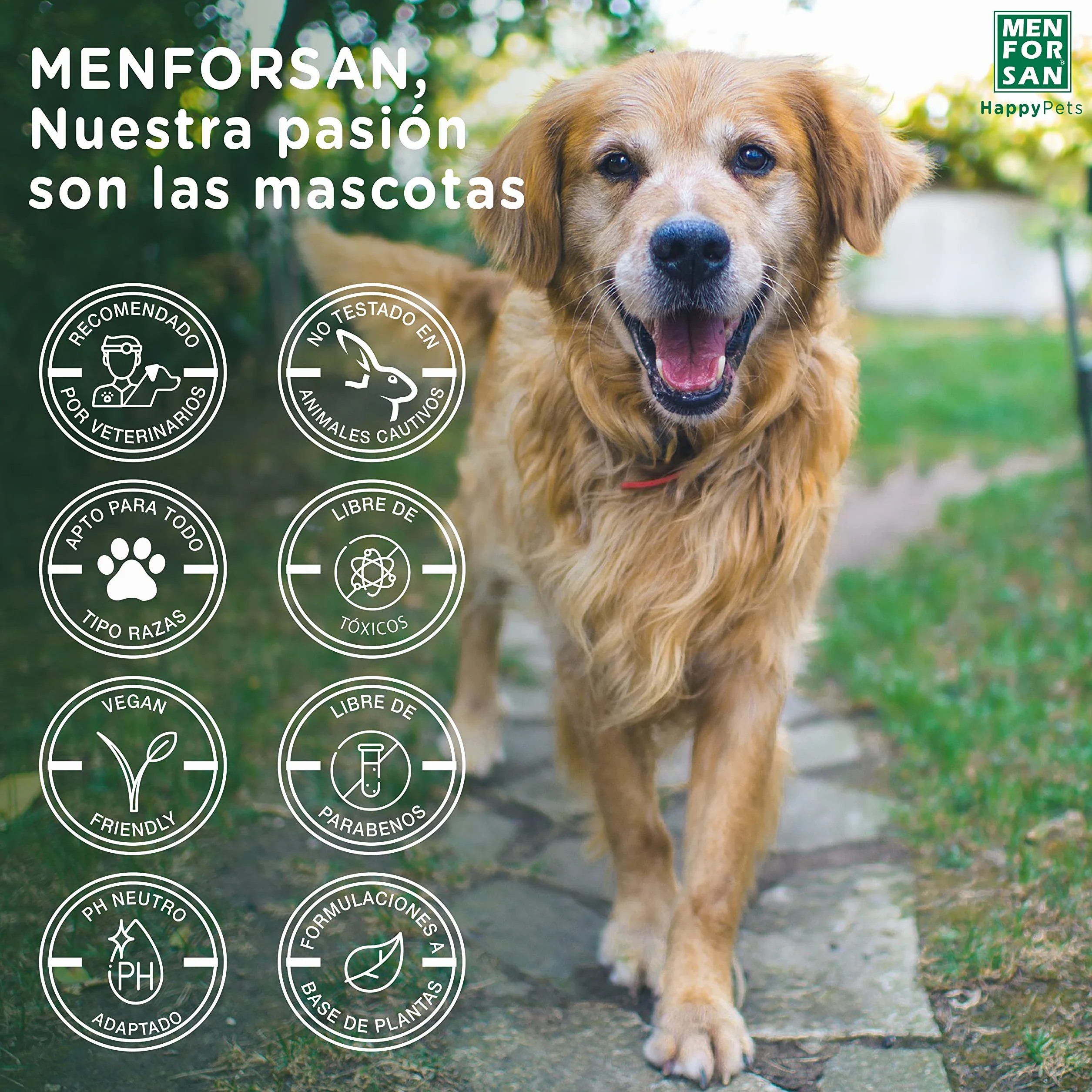 MENFORSAN Aloe Vera szampon dla psów 1 litr - opakowanie 2 szt., zielony