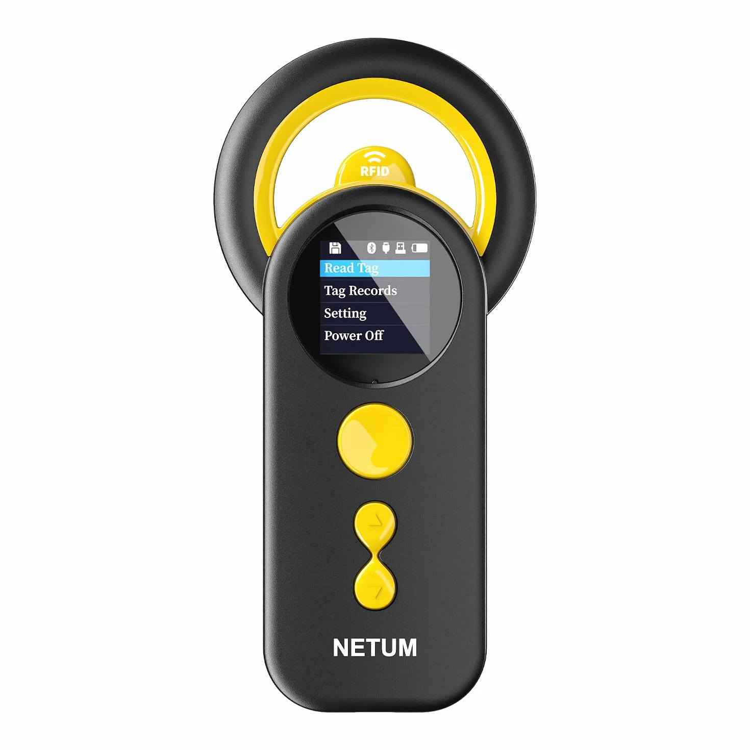 NETUM Czytnik Mikroczipów Bluetooth dla Zwierząt Domowych, 3 w 1, Uniwersalny Skaner z Mikrochipem z Ekranem TFT 3.7 cm, Akumulator 1200 mAh, Przechowuje do 20000 Zapisów (DJ-130)