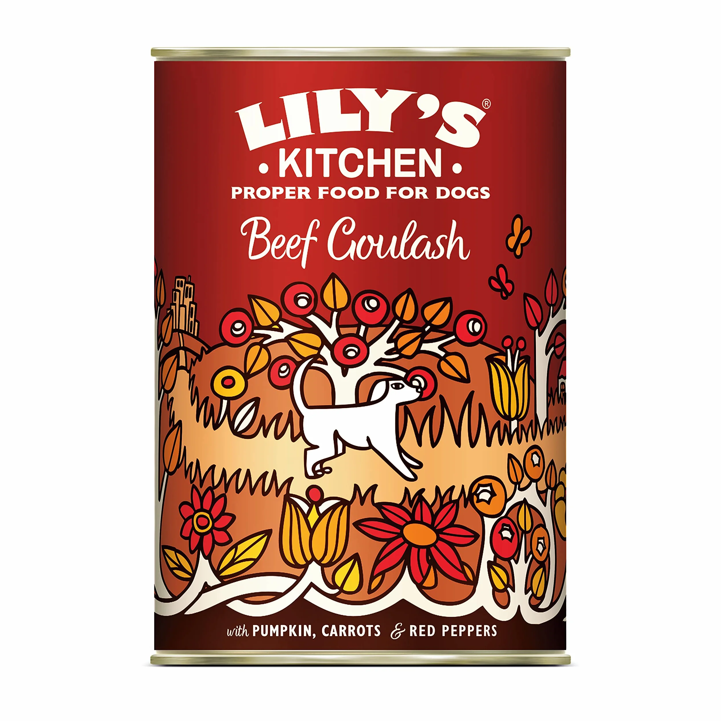 Lily's Kitchen Naturalna mokra karma dla dorosłych psów, puszka - gulasz wołowy - karma dla psów, przepis bez zbóż (6 x 400 g puszek)