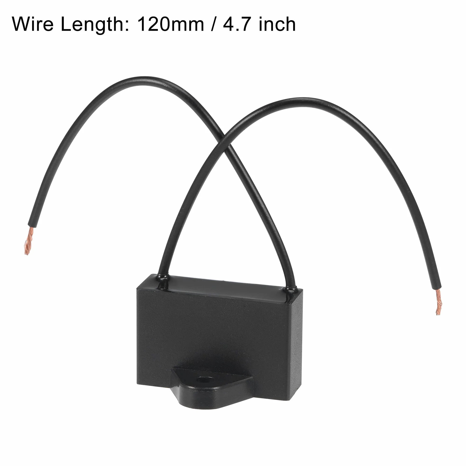 sourcing map Kondensator sufitowy CBB61 1.5uF 250 V AC 2 przewody metalizowany kondensator z folii polipropylenowej 37 x 24 x 13 mm do generatora pompy elektrycznej, 2 sztuki