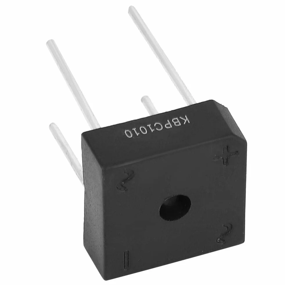 KBPC-1010 Brückendiodengleichrichter 10A 1000V 4-Pin Stabile Leistung(5Pcs)