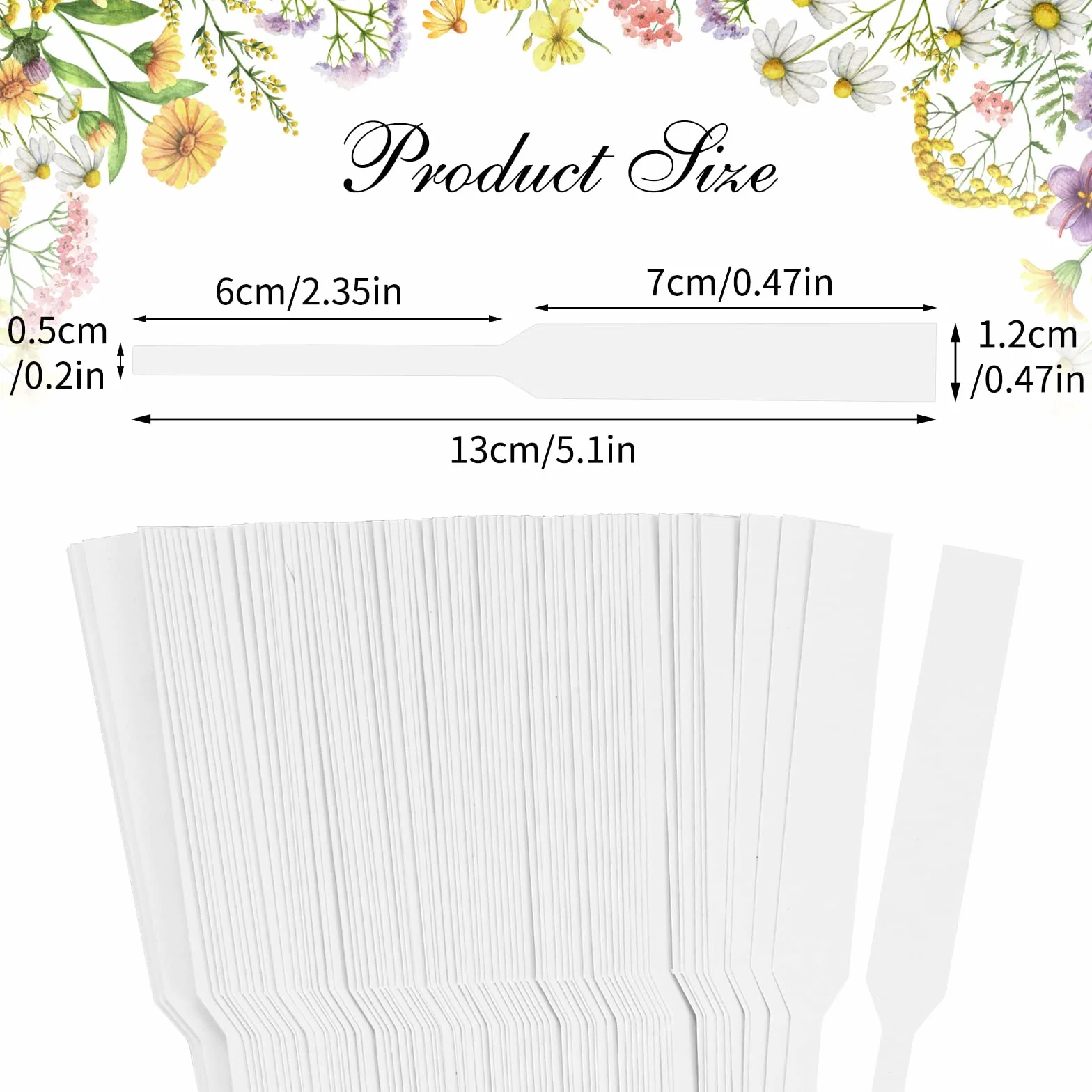 Papier testowy Prasacco 400 sztuk, biały 13 cm do aromaterapii olejków eterycznych