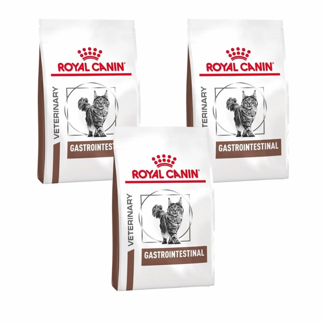 Royal Canin Gastrointestinal Feline | 3 sztuki w opakowaniu | 3 x 400 g | sucha karma dla kotów | może pomóc w przypadku chorób żołądkowo-jelitowych u kotów | wysoka akceptacja