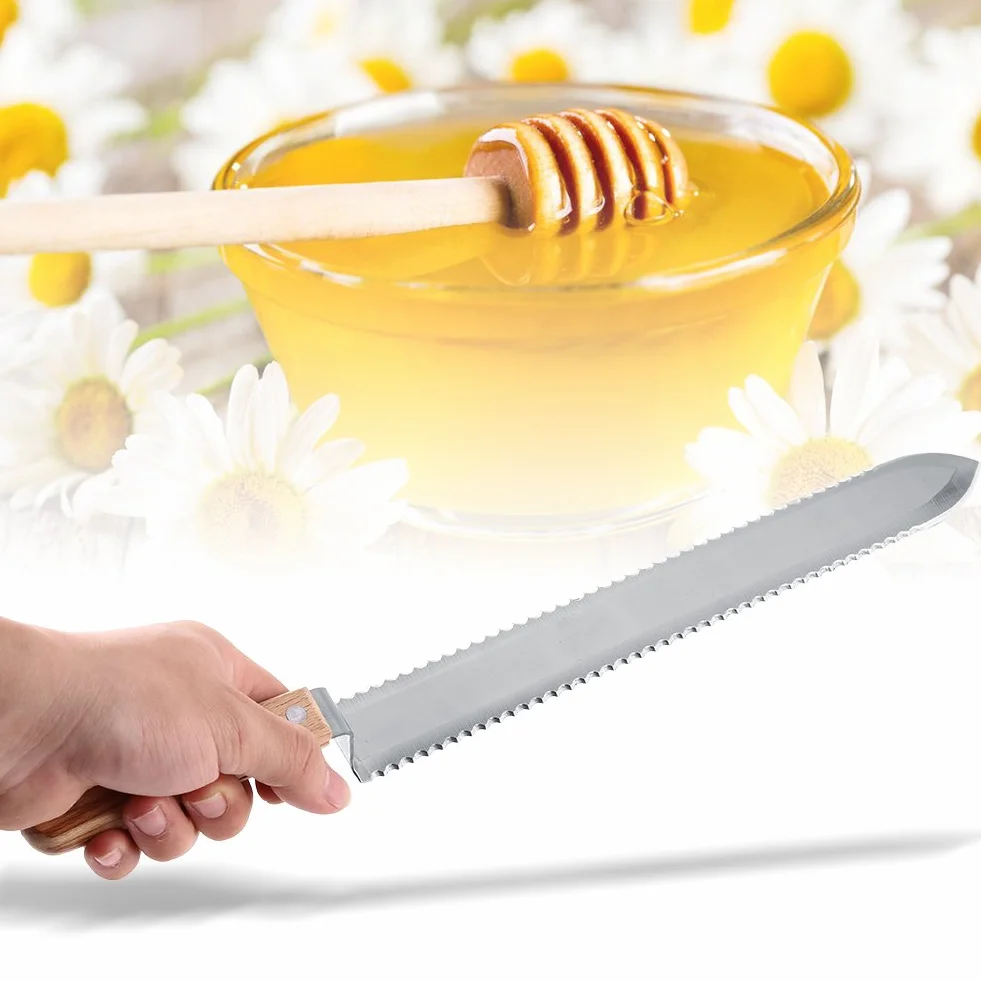280 mm ząbkowane ostrze pszczelarskie, narzędzie do zdejmowania pokrywy noża miodowego.
