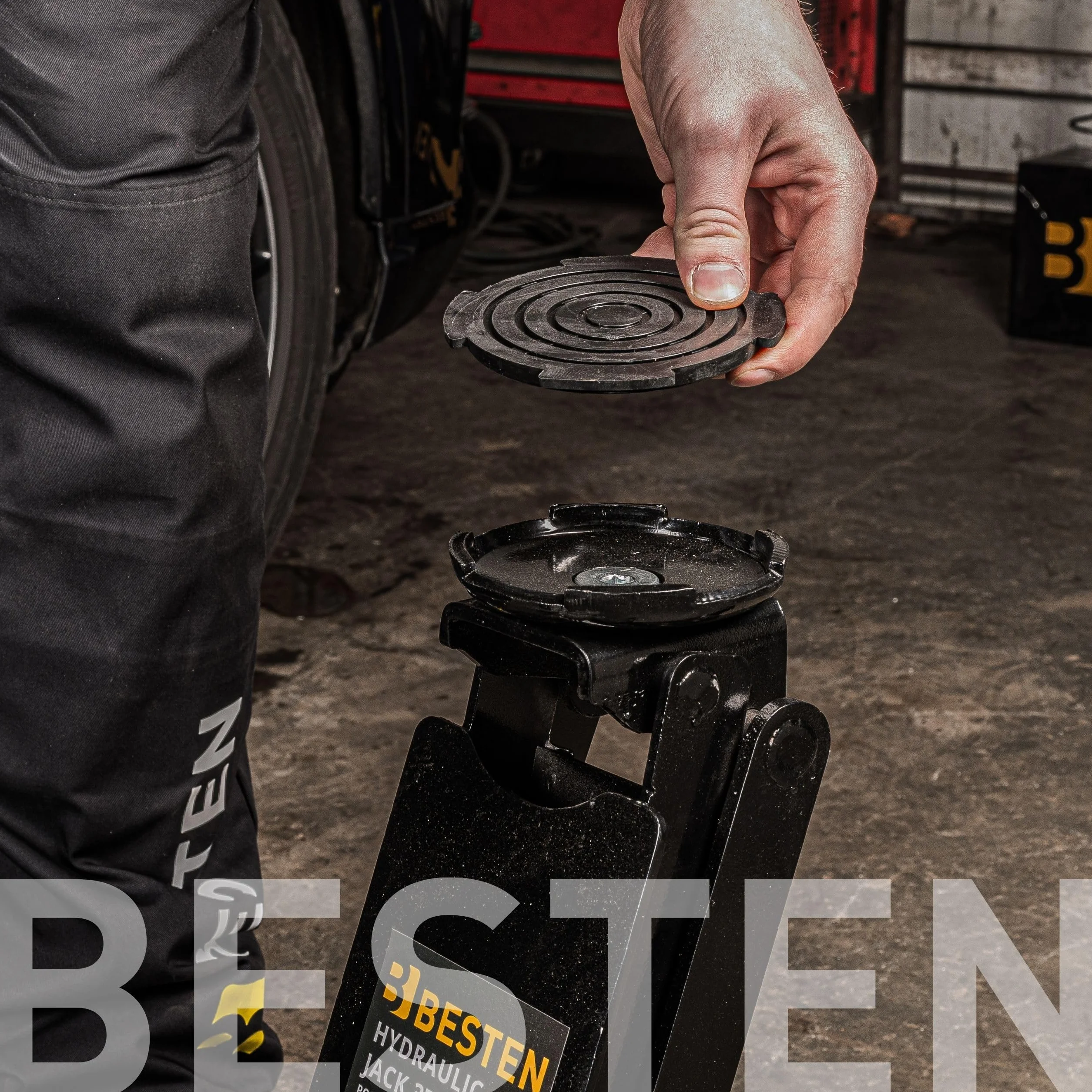BESTEN Podnośnik hydrauliczny niskoprofilowy 3T 85–520 mm Quick-Lift