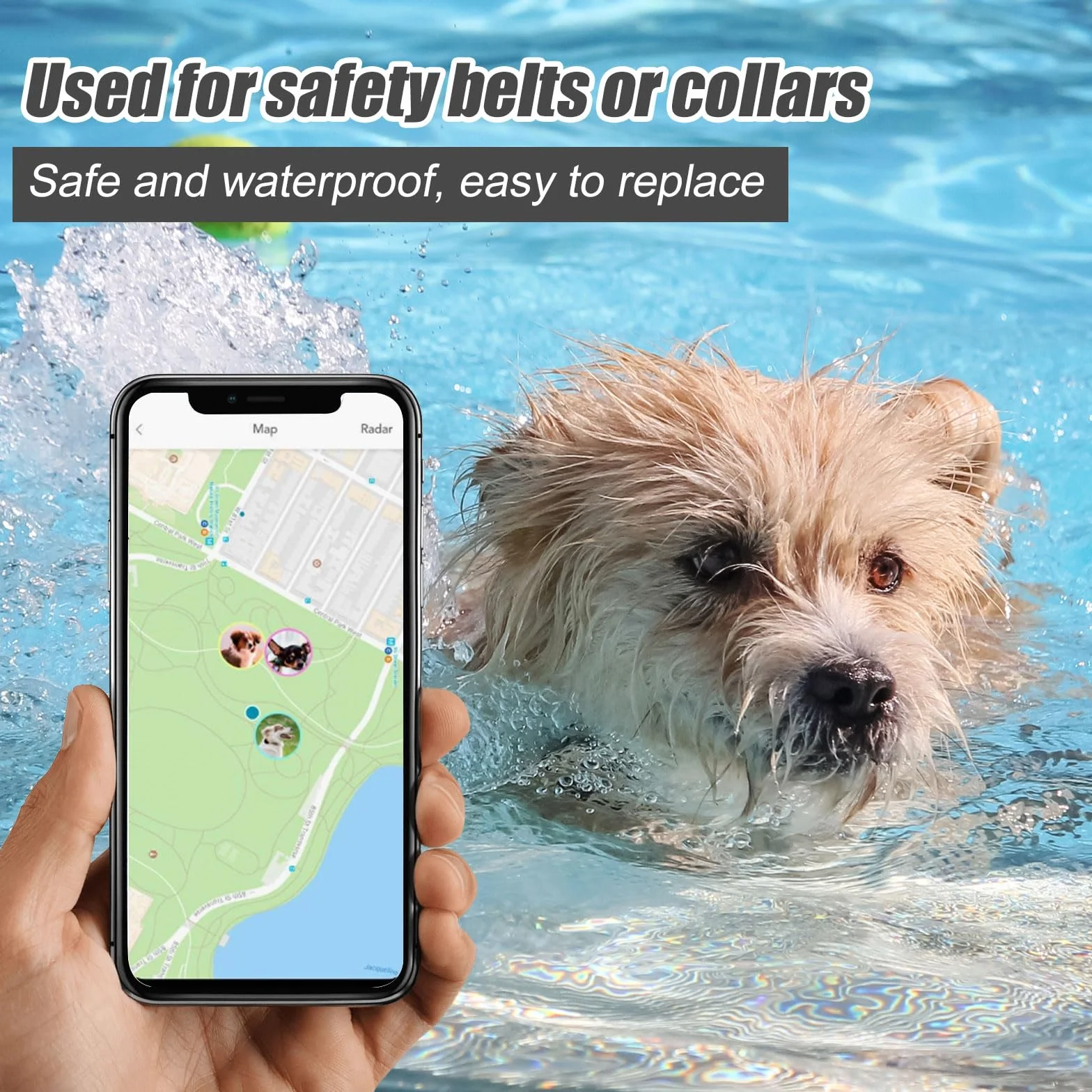4st Tracker Bevestigingsclips, GPS Hond Tracker Siliconen Clips Tracker Accessoires voor Vervanging van de Hond Activiteit Tracker (Czarny)