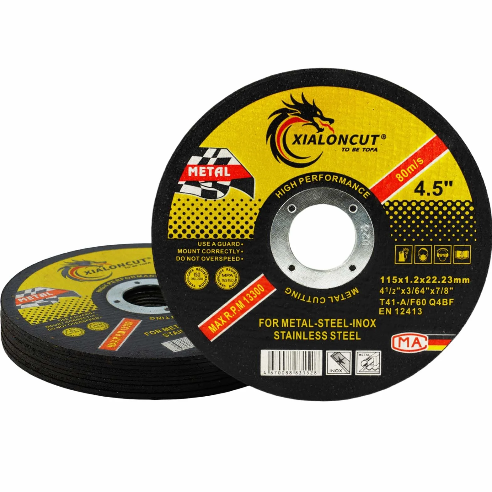 Tarcza tnąca 115 mm metalowa do szlifierki kątowej, 115 x 1,2 x 22,2 mm tarcza tnąca 12 sztuk, bardzo cienka tarcza elastyczna do metalu, stali nierdzewnej, stali, żelaza, rury stalowej
