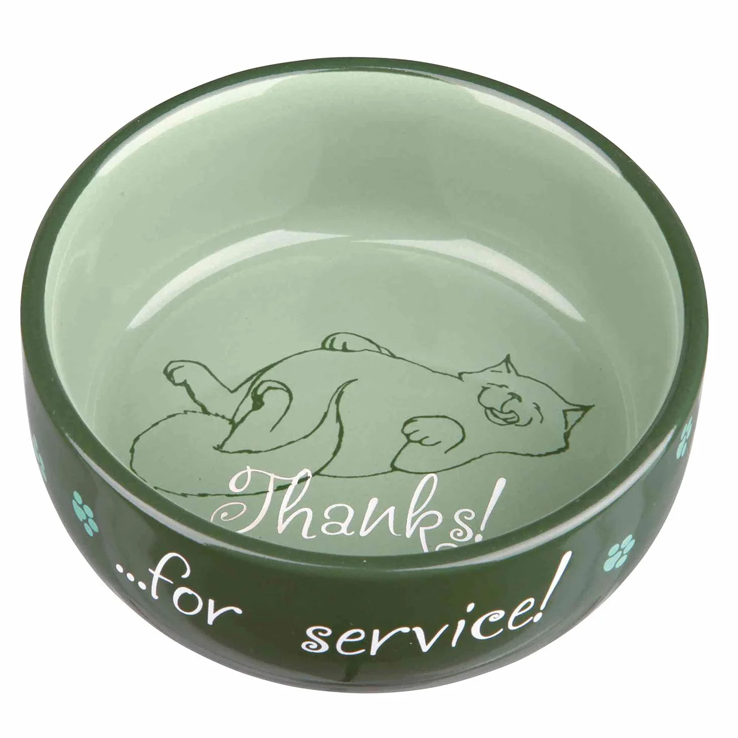 Trixie 'Thanks for Service' - Miska dla kota, ceramiczna, 1 sztuka - różne kolory