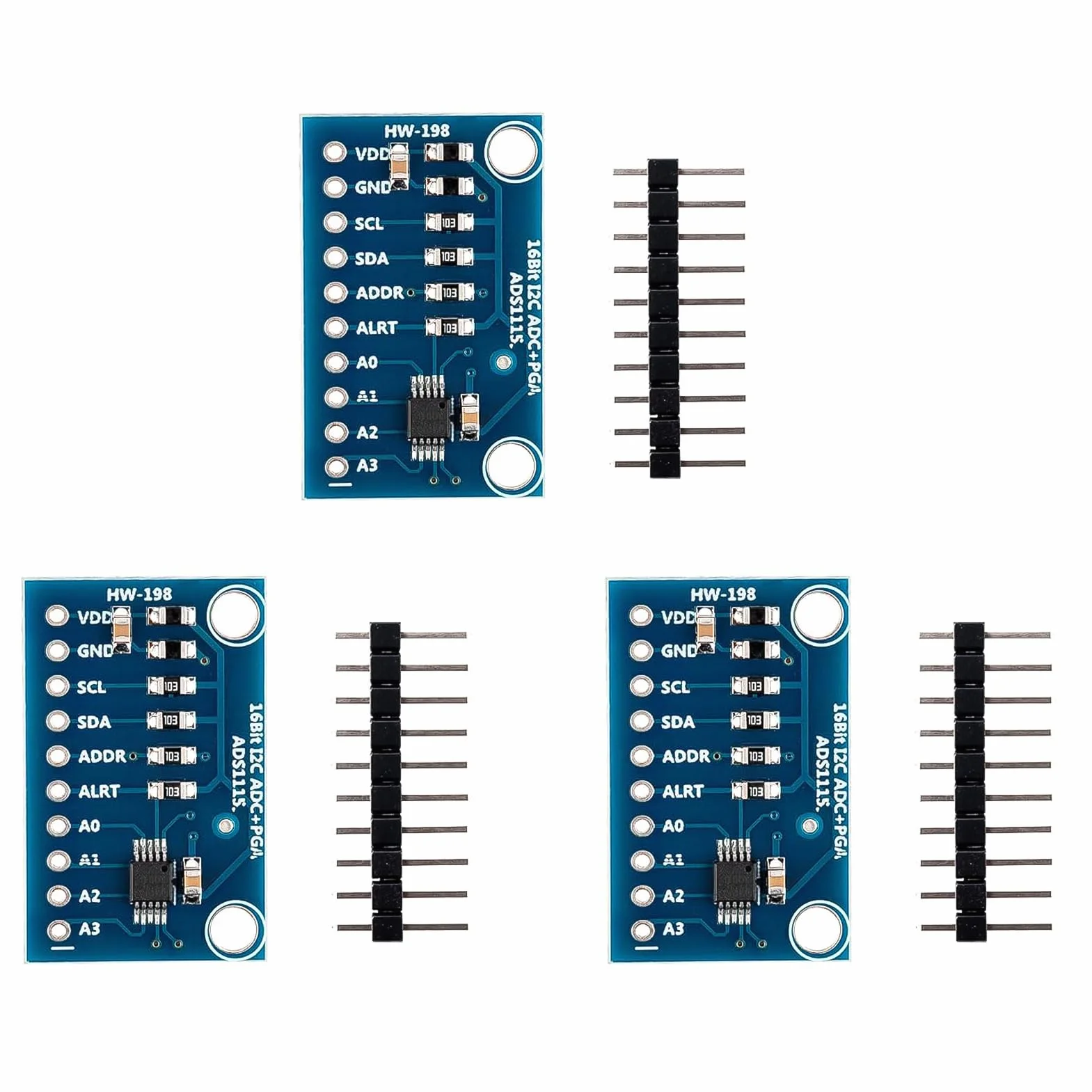 ADS1115 16-bitowy 4-kanałowy moduł I2C konwersja analogowo-cyfrowa 2.0-5.5V
