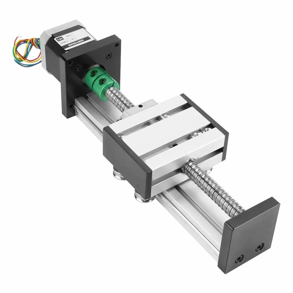 Śruba kulowa liniowa 1204 z silnikiem krokowym 100 mm skok