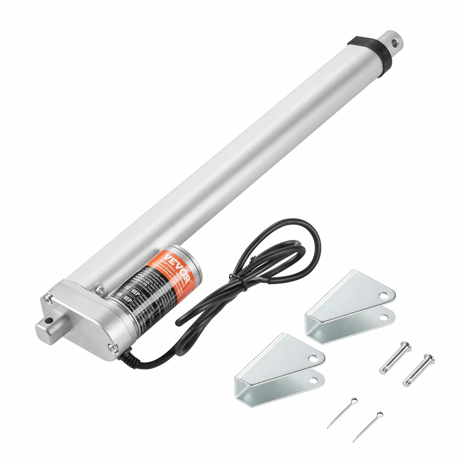 VEVOR Napęd liniowy 1000 N DC 12 V IP54 300 mm elektryczny siłownik liniowy
