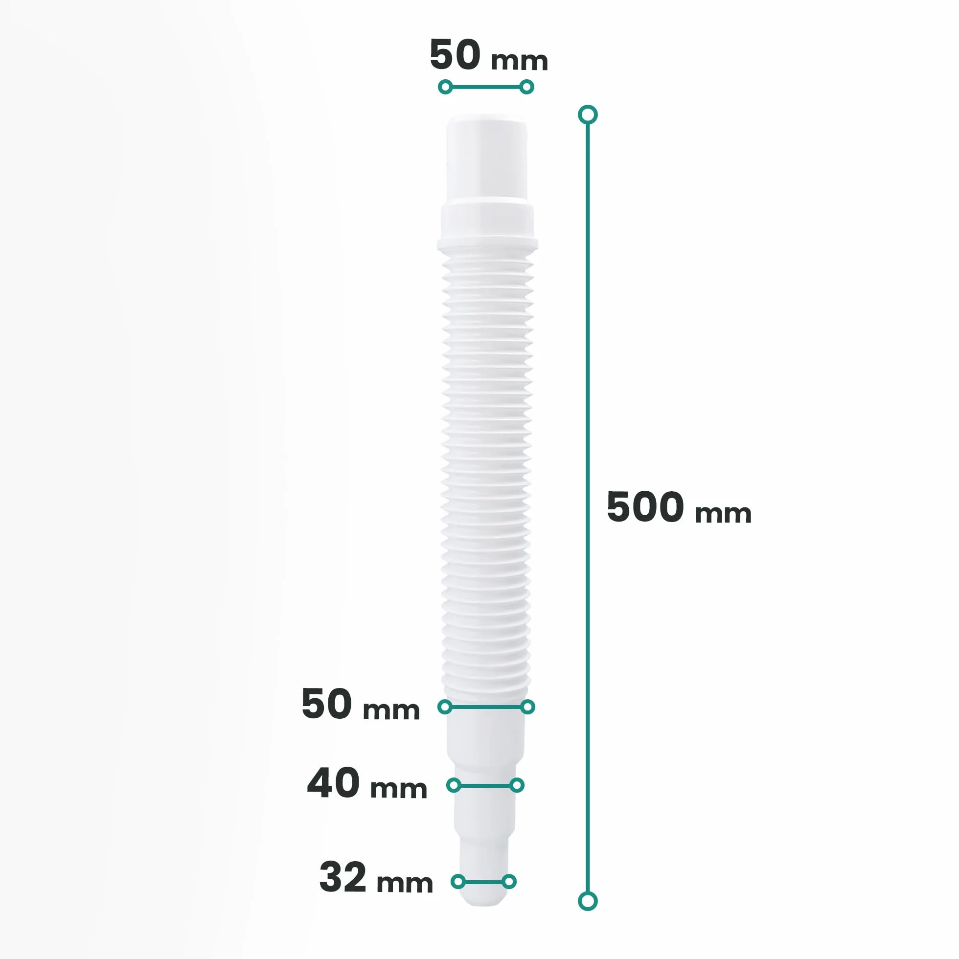 Millto Elastyczny wąż redukcyjny 50 x 50/40/32 mm 500 mm system kanalizacyjny