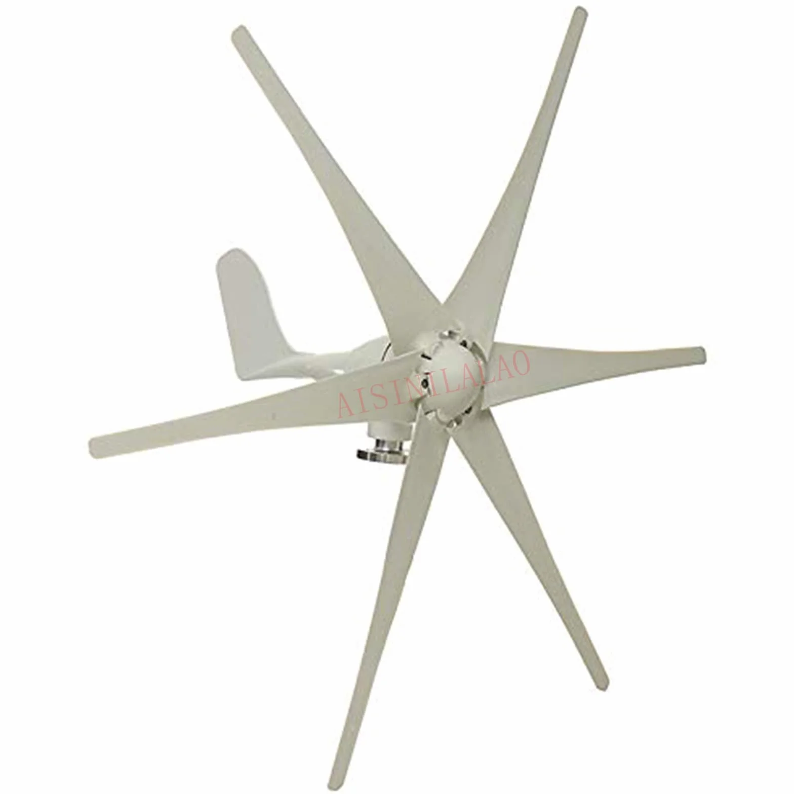 Zespół prądotwórczy z turbiną 2000 W 6 łopatek 220 V 48 V MPPT Sterownik biały