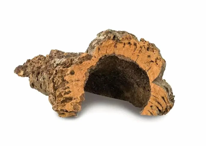 HAPPET Tunel Korkowy L 30×15×30 cm – Naturalna Kryjówka i Dekoracja z Kory Dębu Korkowego, Odporna na Wilgoć i Pleśń, Idealna do Terrarium