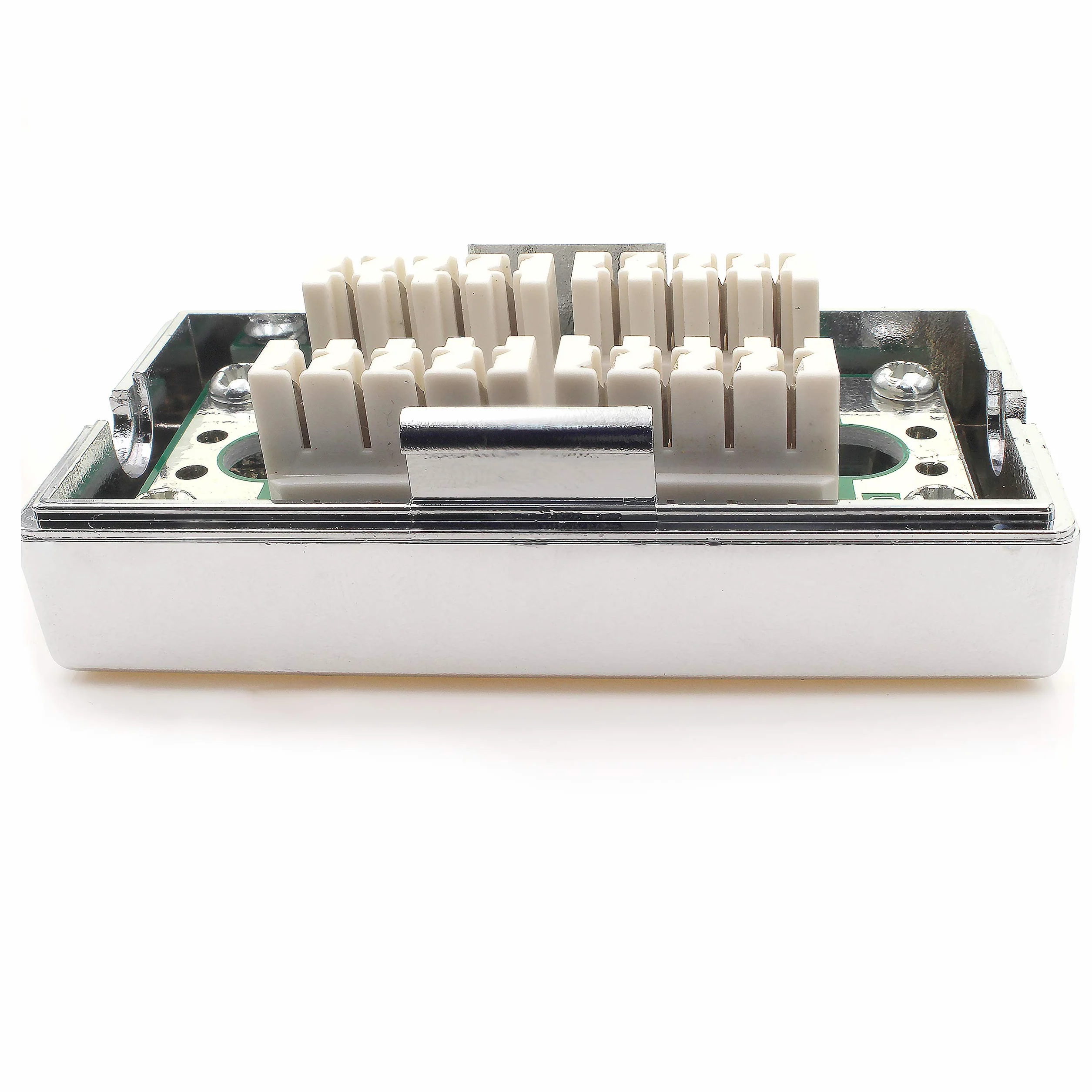 1aTTack.de panel krosowy CAT5 CAT6 CAT7 sieć RJ45 gniazdo Keystone metalowa obudowa CAT.5 - (1 sztuka) LSA skrzynka przyłączeniowa