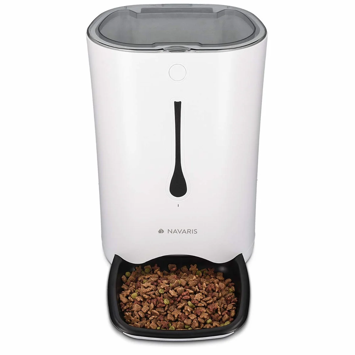 Navaris Automatischer Futterautomat Futterspender mit Timer - 6L Futternapf Automat mit Timer und akustischer Benachrichtigung - für Hund und Katze