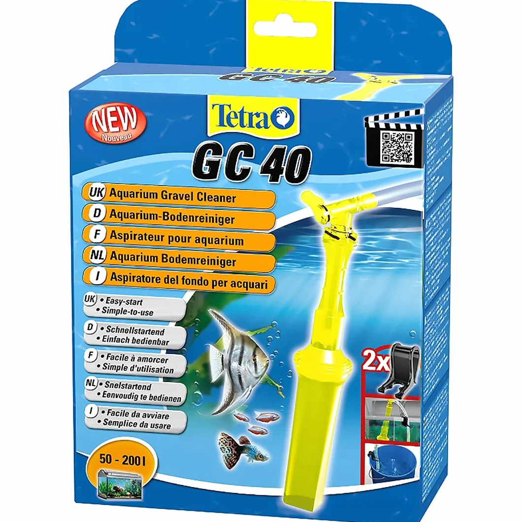 Tetra Środek do czyszczenia żwiru GC40, łatwy w użyciu z automatycznym mechanizmem uruchamiania, średni