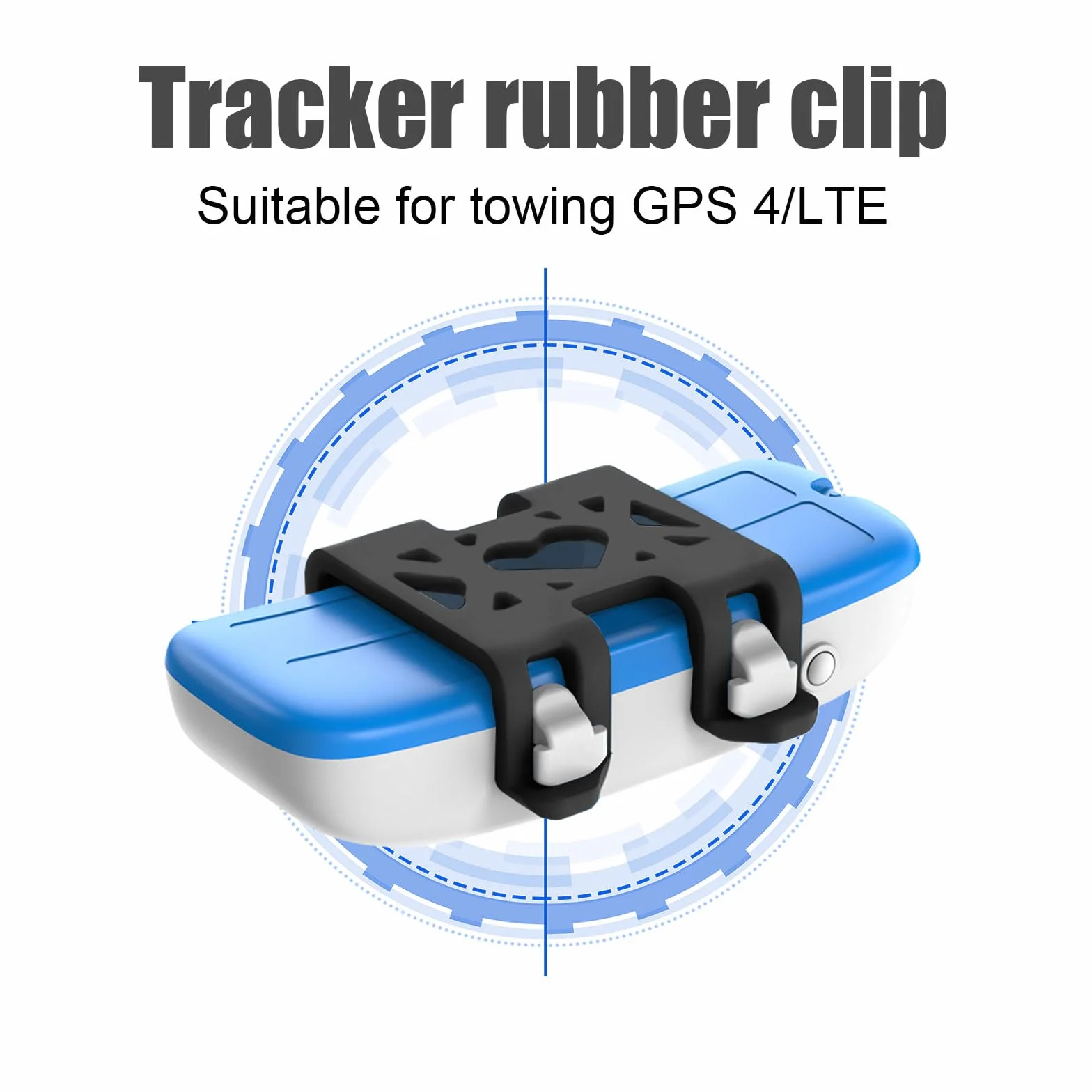 4st Tracker Bevestigingsclips, GPS Hond Tracker Siliconen Clips Tracker Accessoires voor Vervanging van de Hond Activiteit Tracker (Czarny)