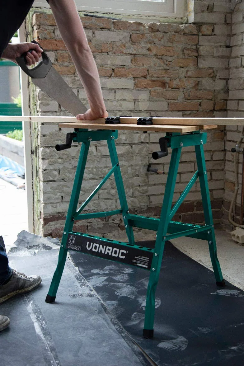 VONROC Składany stół warsztatowy mobilny obciążenie 150 kg