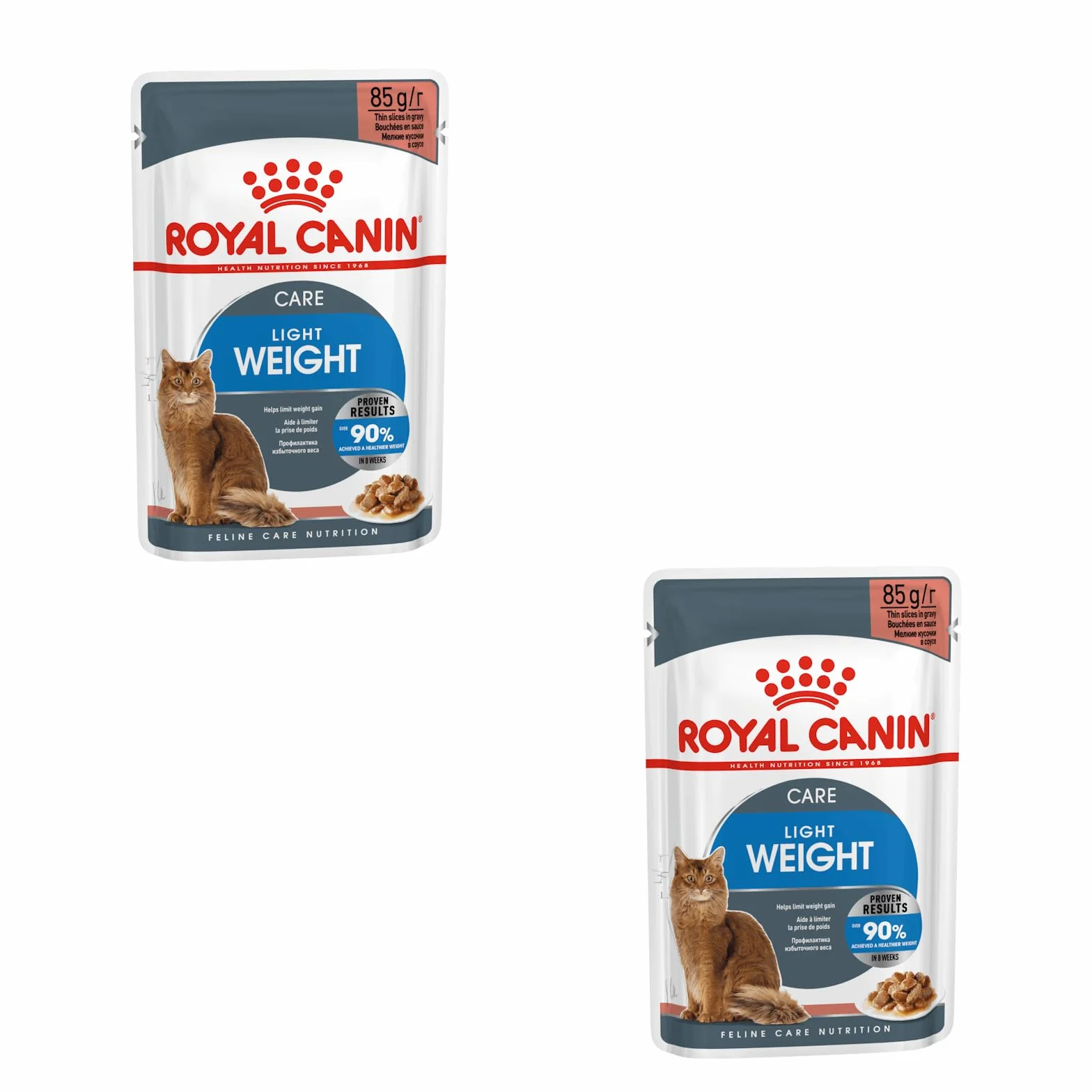 Royal Canin Light Weight Care Gravy | dwupak | 2 x 12 x 85 g | mokra karma dla kotów | do wsparcia dla kotów z nadwagą | zawiera żelazo, mangan i cynk
