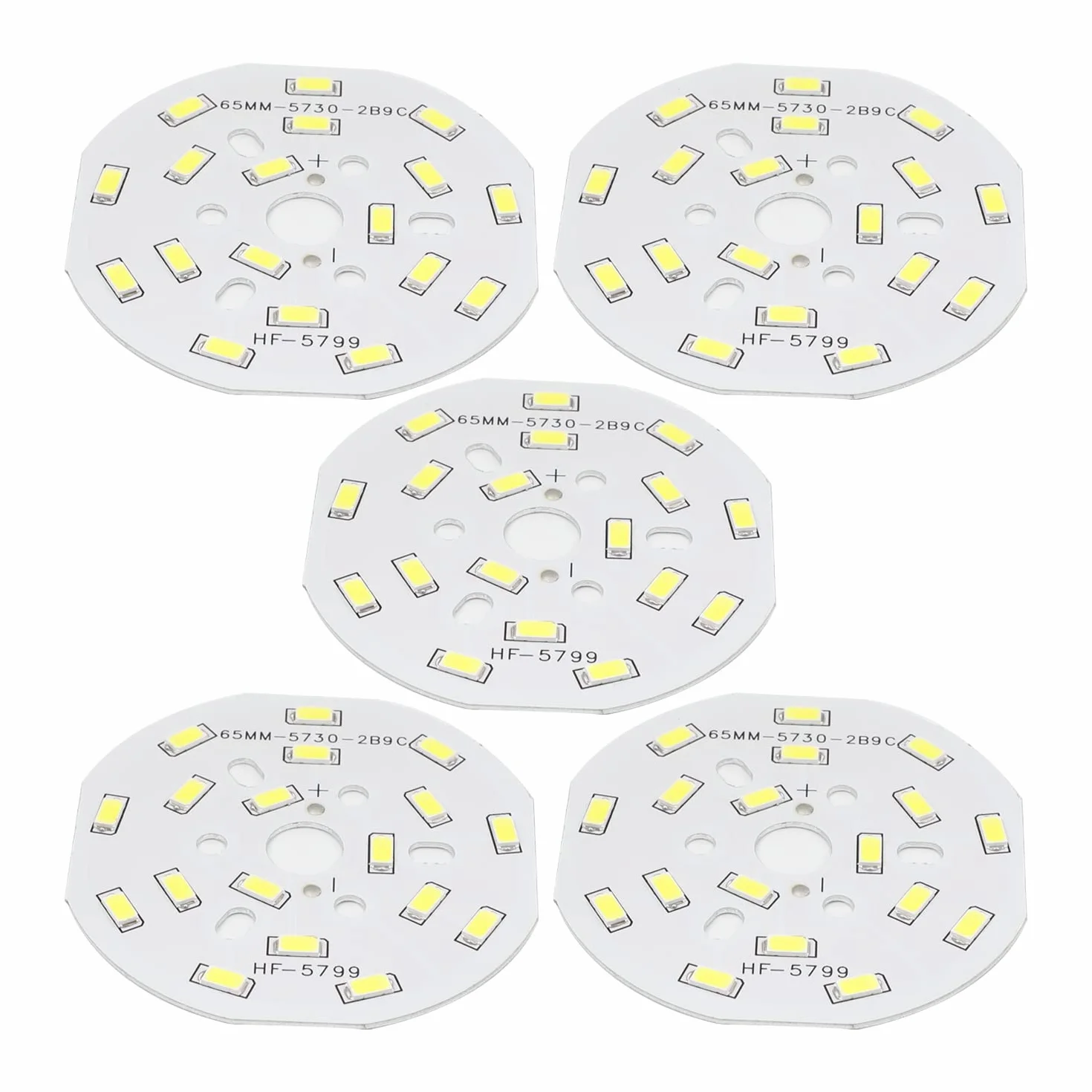 Othmro Żarówka LED 9 W COB lekkie koraliki, 300 mA, 27-30 V, 120 lm, biała 6500 K średnica 65 mm, 5 szt