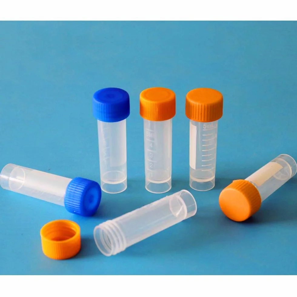 Plastikowe probówki 5 ml z pokrywką, stopniowane, 35 sztuk do laboratorium