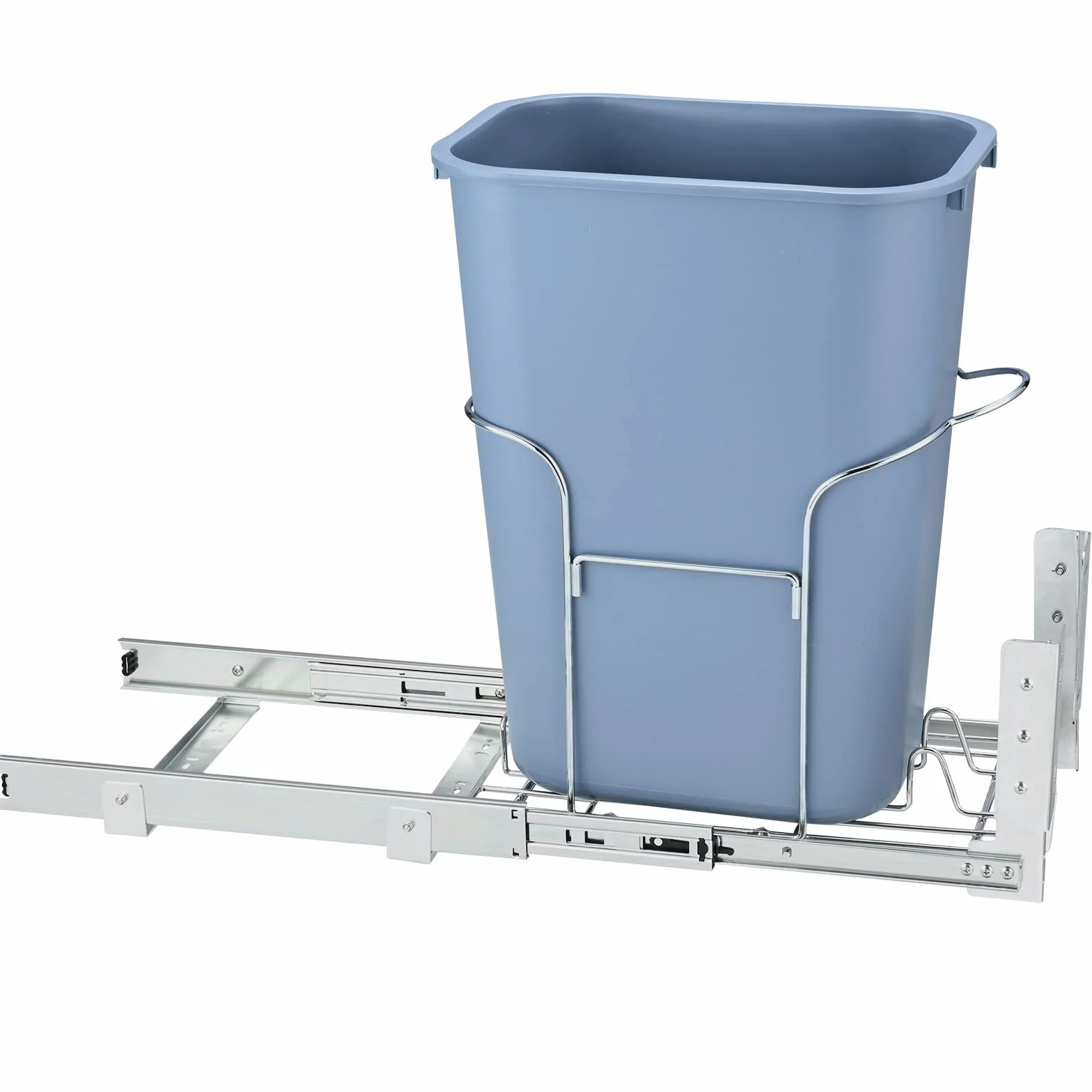 VEVOR Wysuwany pojemnik na odpady, 35 l, zmontowany pojemnik na odpady kuchenne z suwakiem i uchwytem, nośność 50 kg, wielofunkcyjny kosz na śmieci do szafki kuchennej, zlewozmywaka itd.