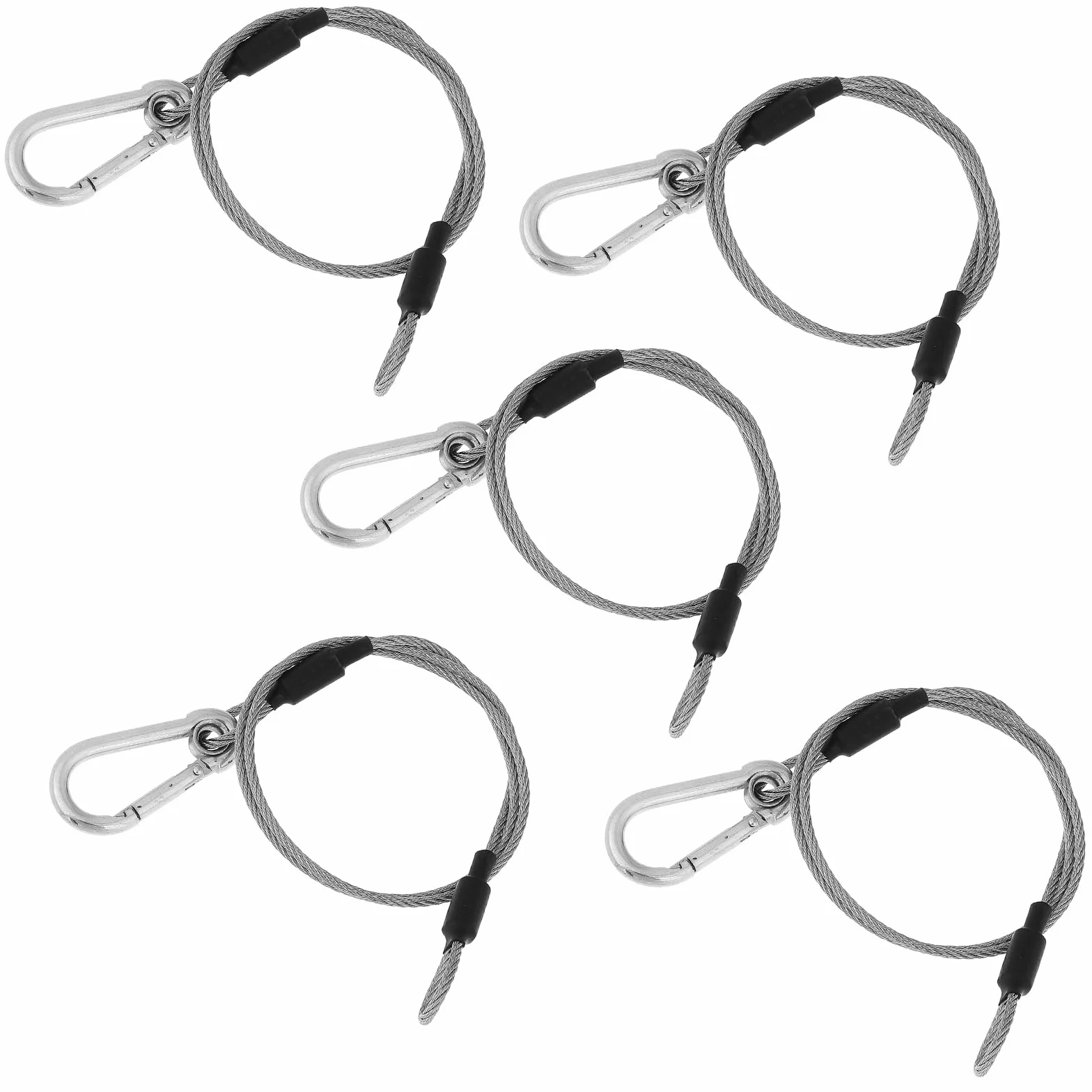 Linki stalowe z oczkami 50 cm, kabel zabezpieczający do mebli ze stali nierdzewnej