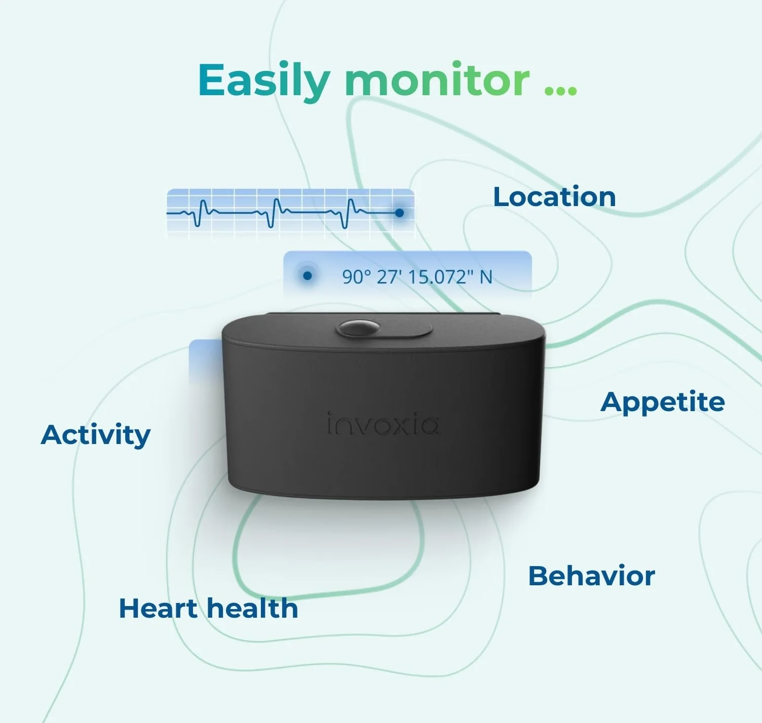 Invoxia Minitailz Gps Lokalizator, Czarny, S-XL