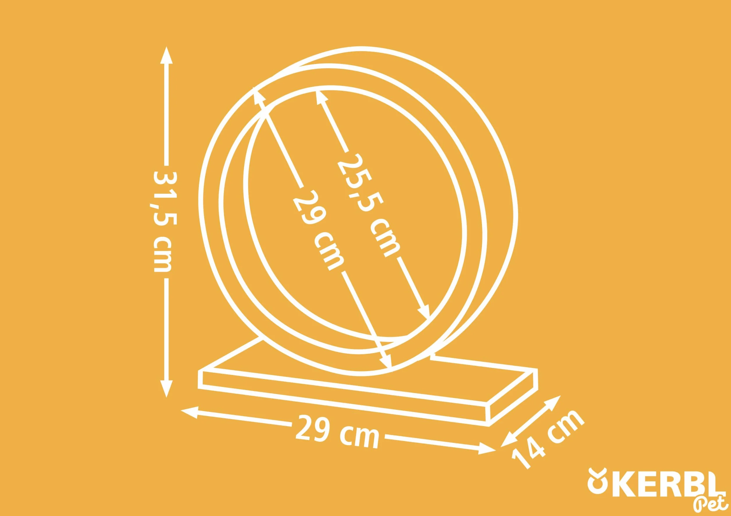 Kerbl Koło z drewna chomika Ø 29 cm, brązowe