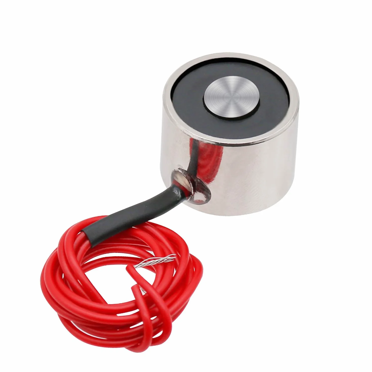 Elektromagnes, napięcie robocze 6±1 V, maksymalna wartość ssania wynosi 20 kg/196N, 34 x 18 mm, okrągła przyssawka elektromagnes
