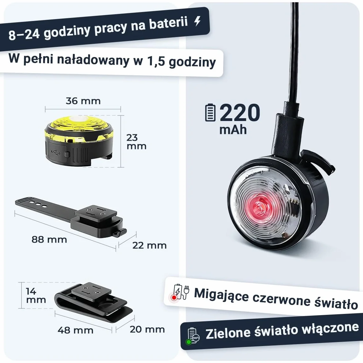 PAJ LIGHT MINI - Mini Świecąca Obroża LED Dla Małych I Średnich Psów I Kotów - Regulowane Mocowanie - 100% Wodoodporna - 7 Kolorów - Widoczność I Bezpieczeństwo W Nocy