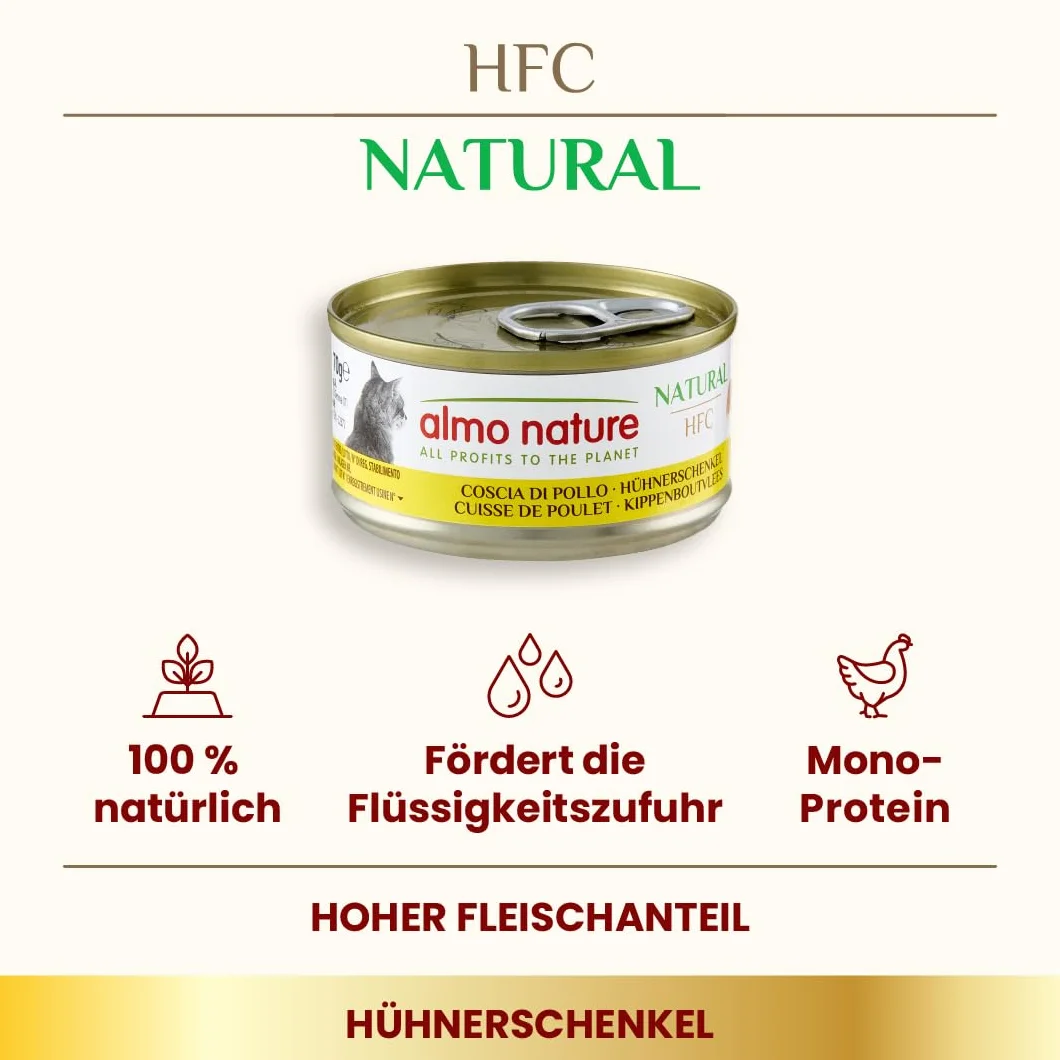almo nature Megapack Udko z kurczaka - mokra karma dla dorosłych kotów w 100% naturalna - opakowanie 6 x 70 g puszki