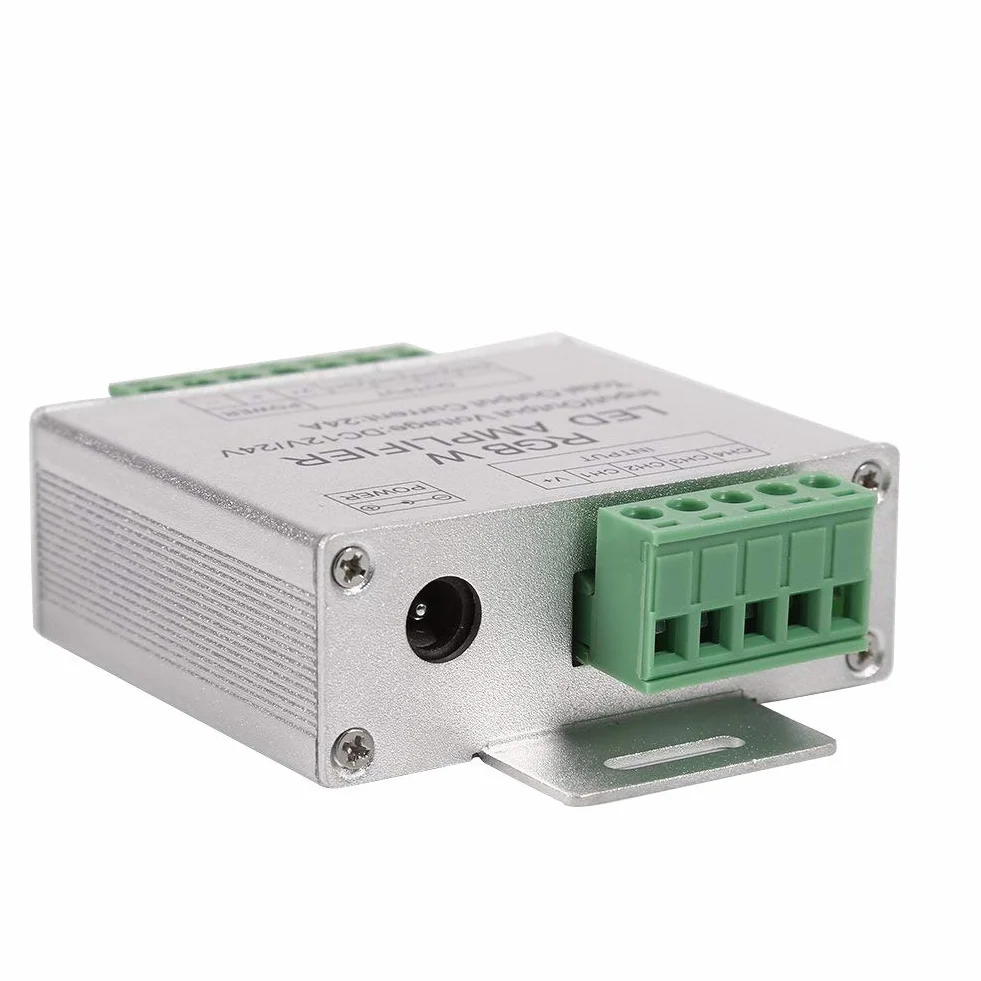 GOTOTOP wzmacniacz LED RGBW 4-kanałowy 12-24V 24A kontroler taśmy LED aluminiowa obudowa