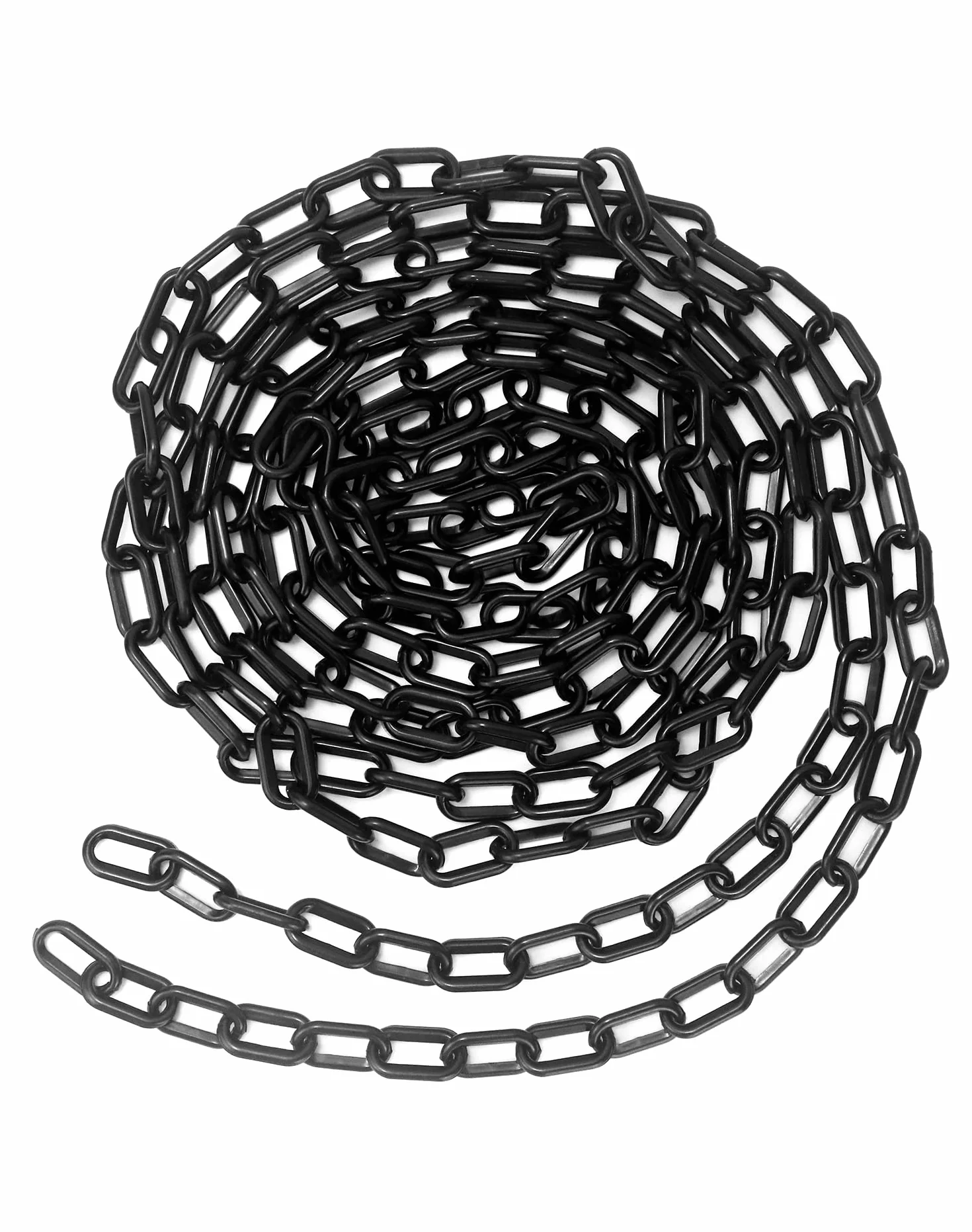 QWORK 5M x 6mm Łańcuch z tworzywa sztucznego do kontroli tłumu (czarny)