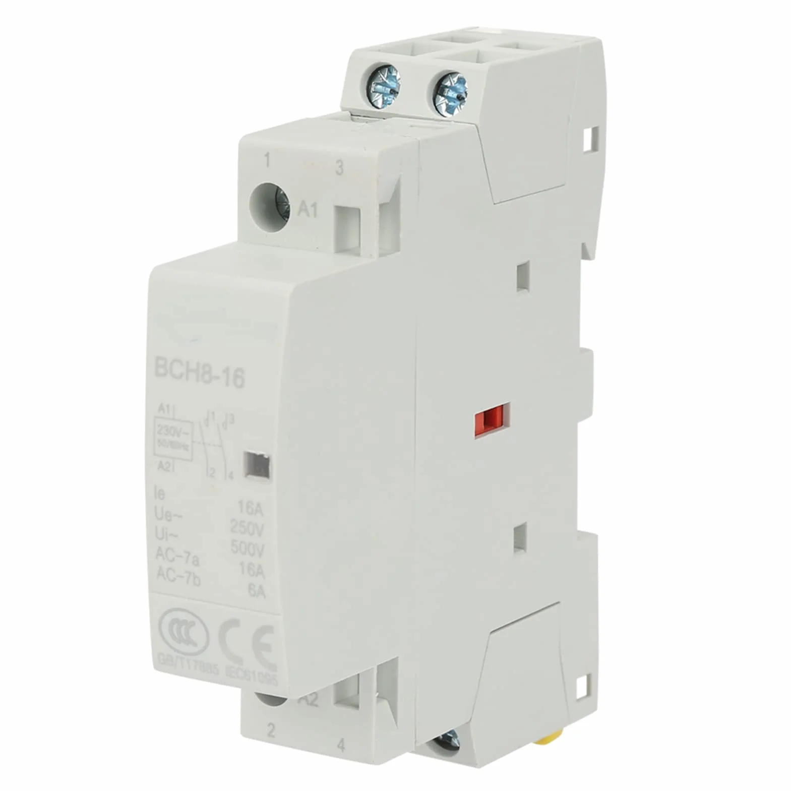Stycznik modułowy AC 2P 16A 220V/230V, 1NO 1NC, 50/60Hz, montaż na szynie DIN