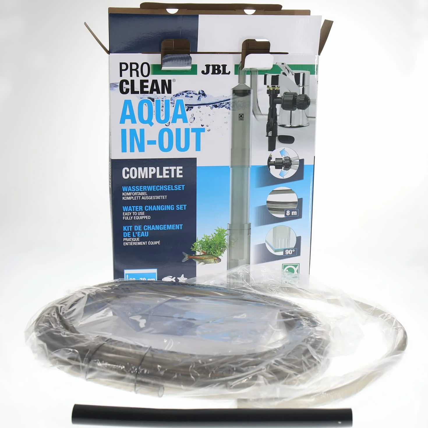 Jbl Proclean Aqua In-Out Pompa do Wymiany Wody, Przezroczysty/Szary, 30-70 cm
