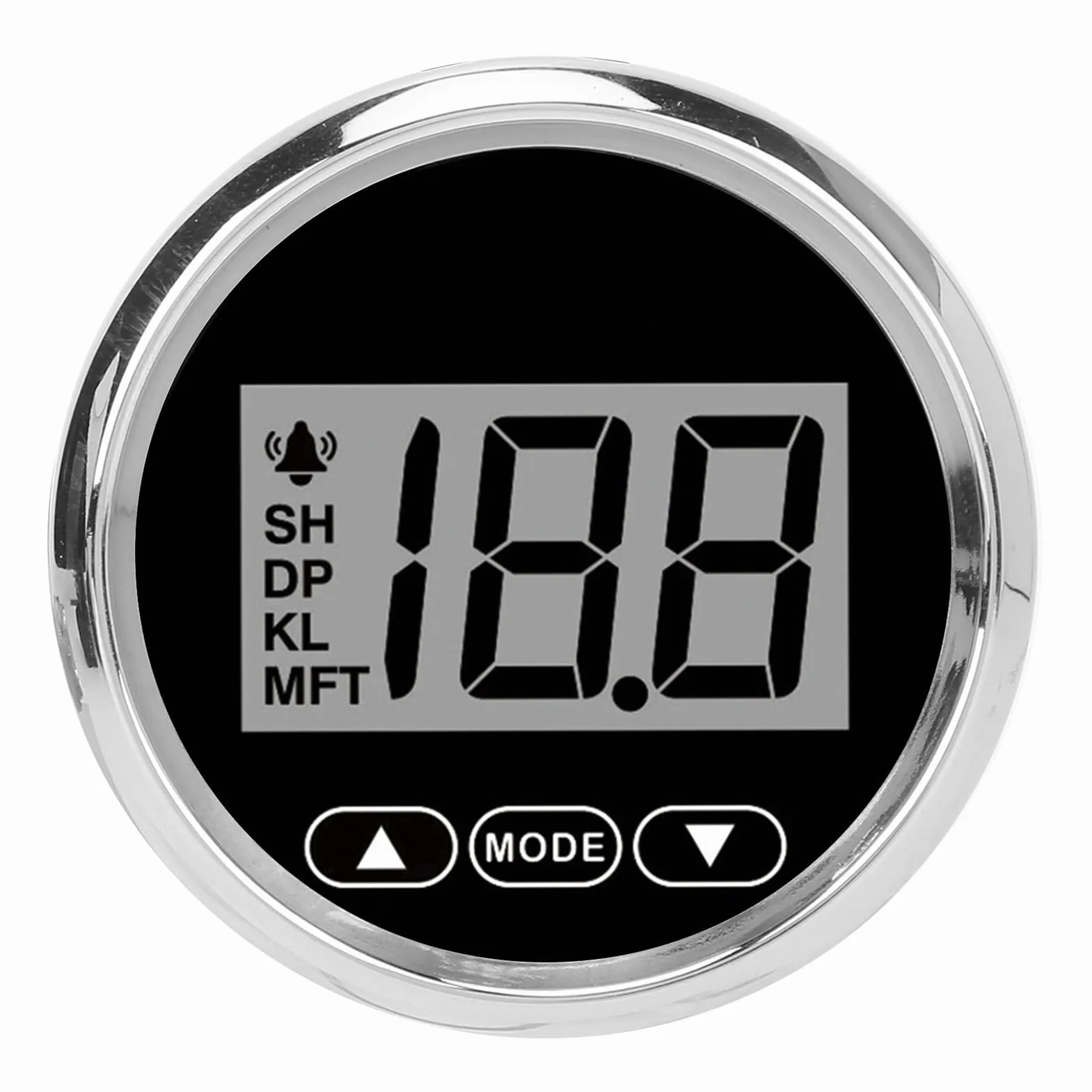 Miernik Głębokości 52mm Głębokościomierz Morski 100m Wodoodporny Białe Podświetlenie