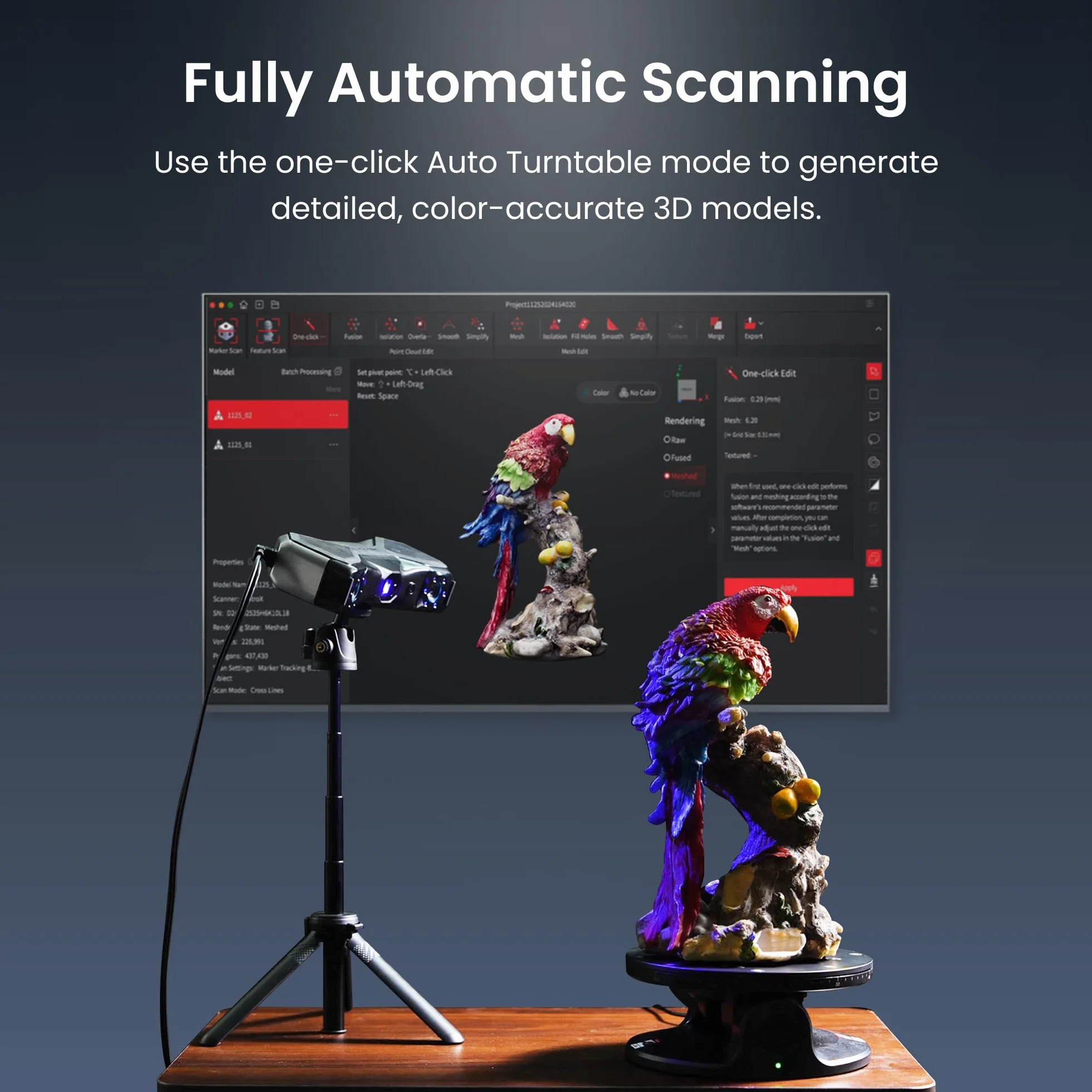 Revopoint MetroX 3D Scanner 0.01mm Precision Metrology-grade Blue Laser Structured Light