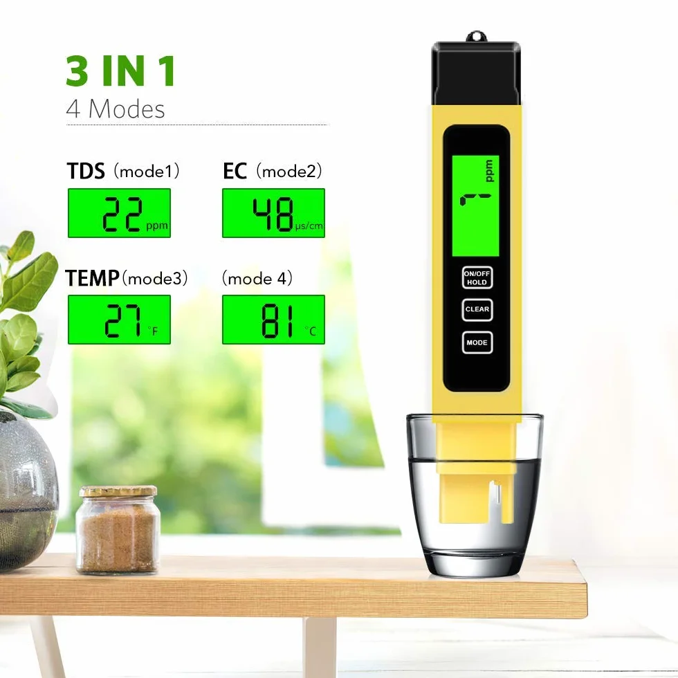 SNUNGPHIR wieloparametrowy tester jakości wody pH TDS temperatura 4 w 1 RO-4
