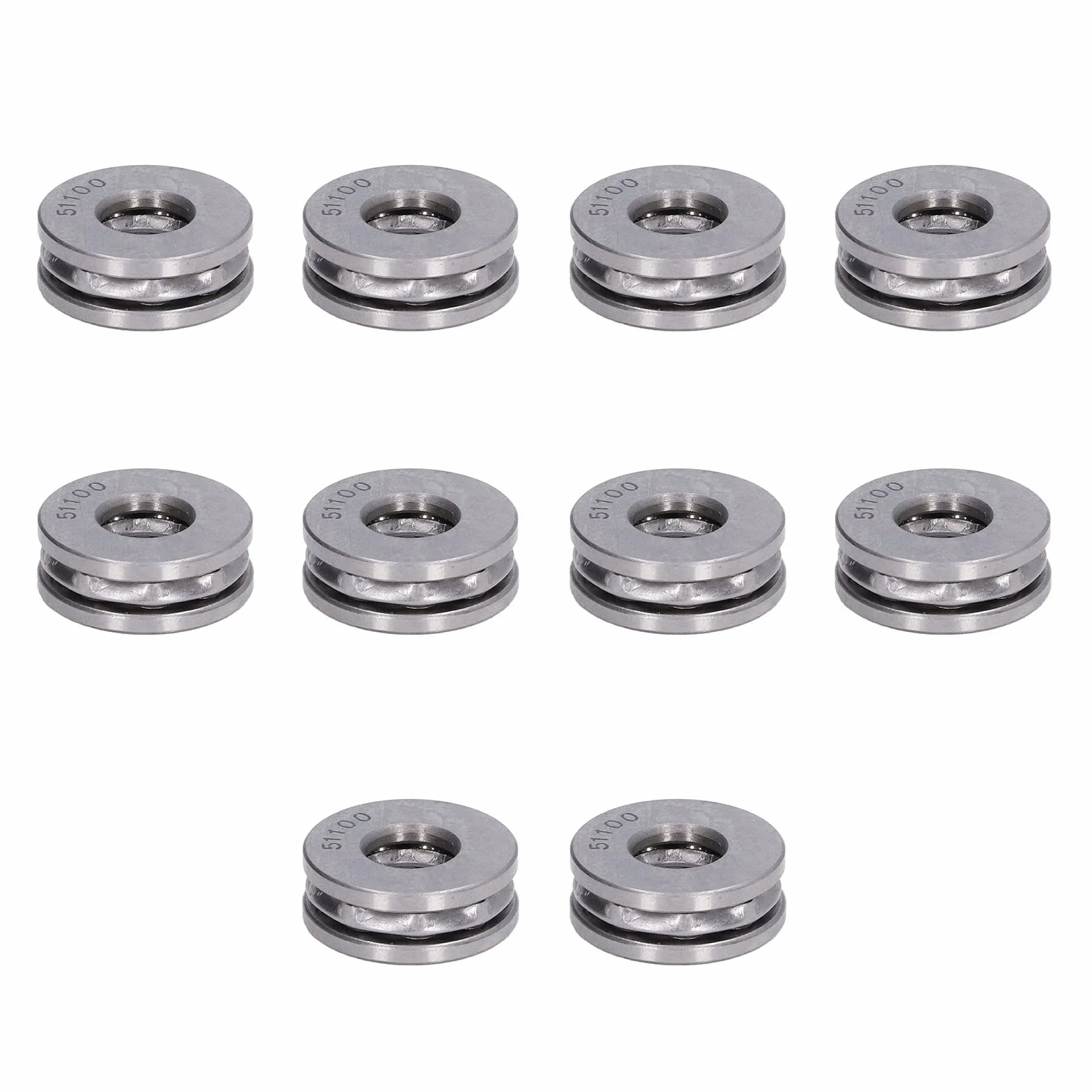 Łożysko kulkowe oporowe 51100 miniaturowe zestaw 10 szt. łożyska wzdłużne metalowe