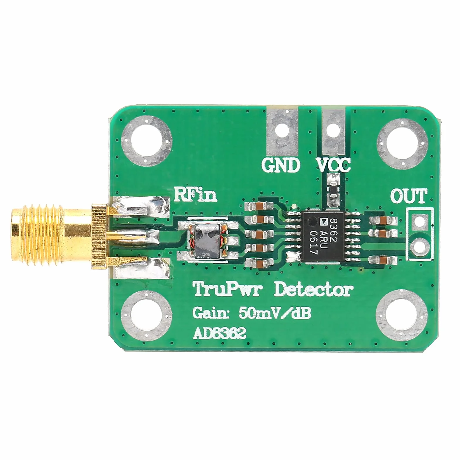 Moduł detektora logarytmicznego RF do mikrofalówki True Power AD8362, moduł wykrywania mocy, moduł miernika siły sygnału 50 Hz-3,8 GHz