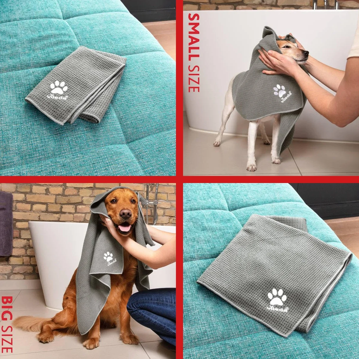 Vileda Pet Pro Ręcznik dla zwierząt 100% mikrofibra - rozmiar XL