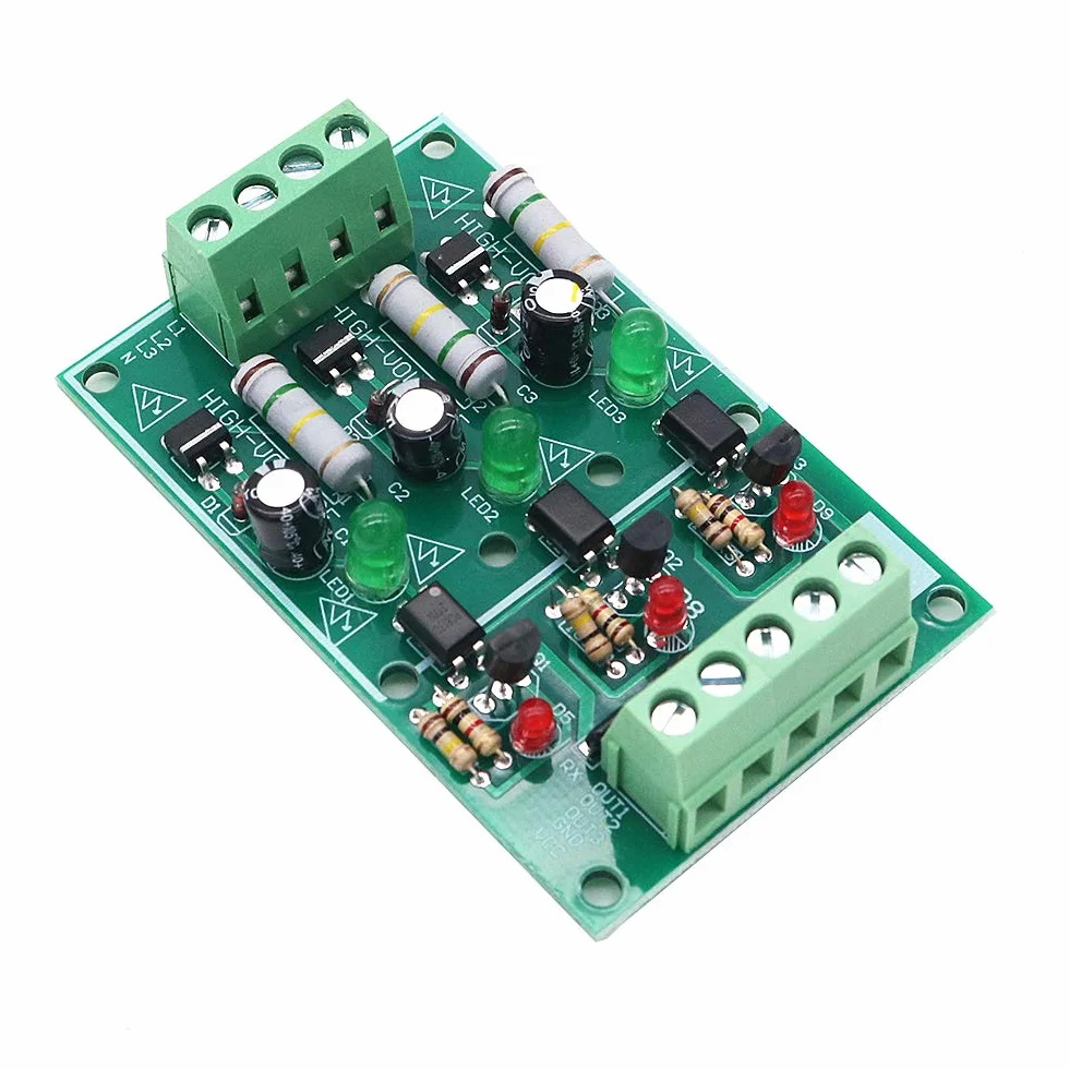 DollaTek 3-kanałowy moduł izolacji transoptora AC 220 V płytka testowa
