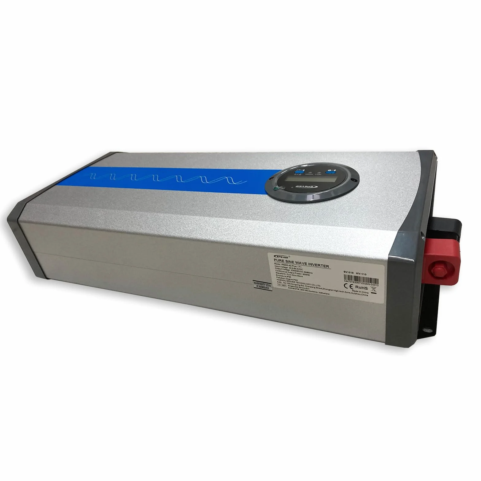 EPEVER IP5000-42 Plus, 5000W 48VDC do 230VAC Pure Sine Wave z wyświetlaczem LCD jest idealna do awaryjnego oświetlenia domowego, pojazdów i nie tylko.