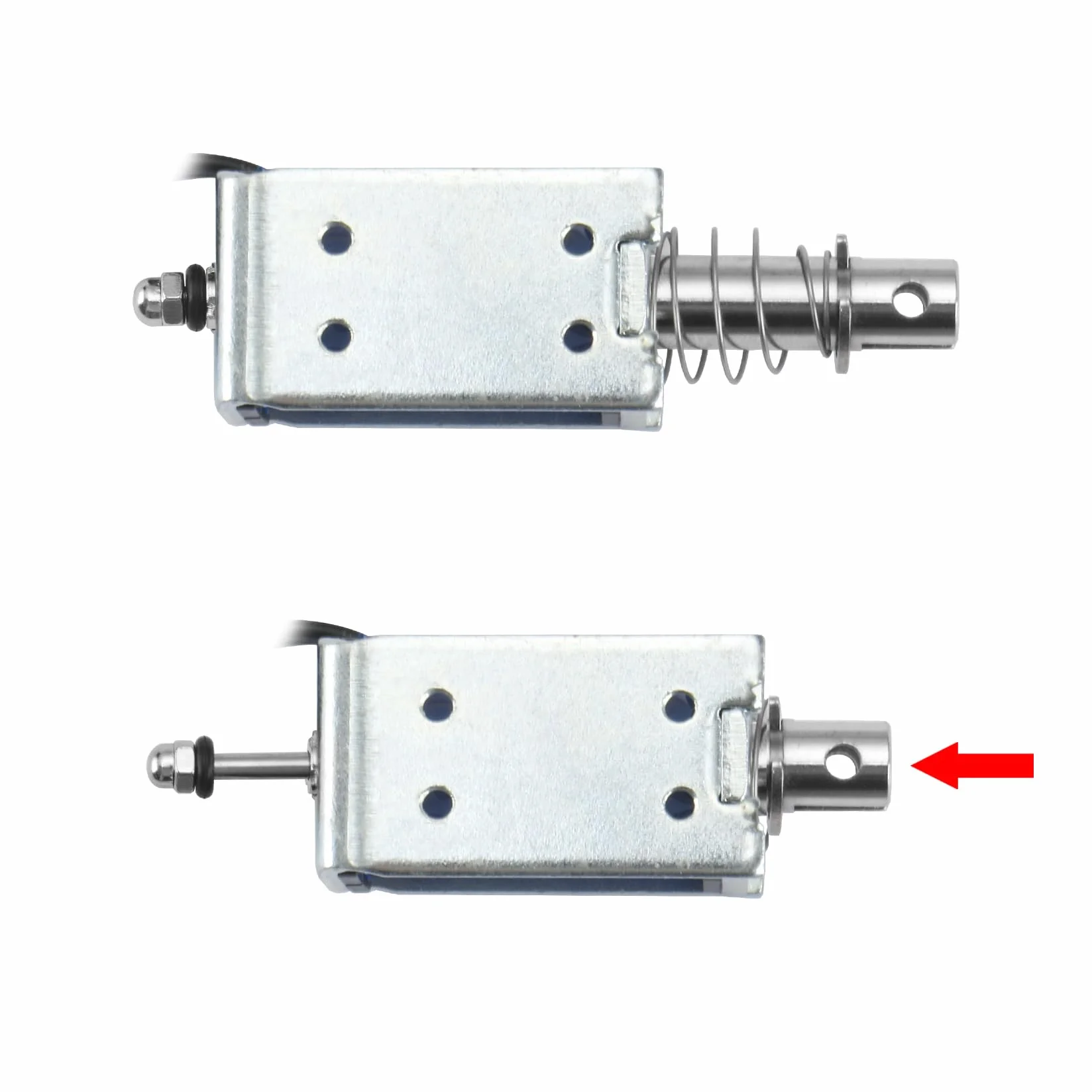 Hechen elektromagnes elektromagnetyczny, HS-0837B, DC24V 1.4A 15N, skok 10mm, zamek do drzwi z otwartą ramą typu Push Pull