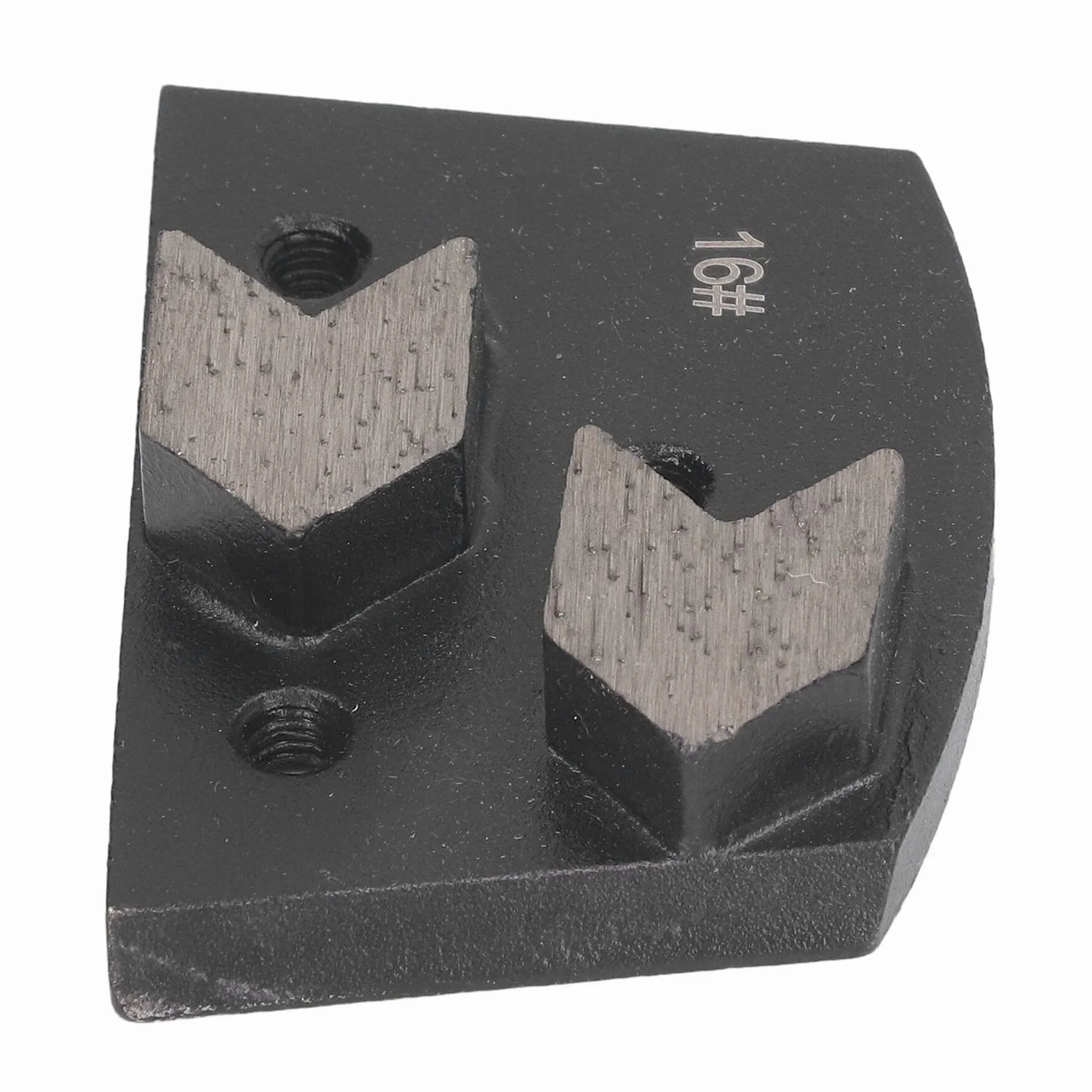 Diamentowe buty szlifierskie, 3 sztuki, trapezowe podkładki szlifierskie ze stali stopowej o ziarnistości 16, penetrujące, wysoka twardość, długa żywotność, odporne na zużycie, do usuwania