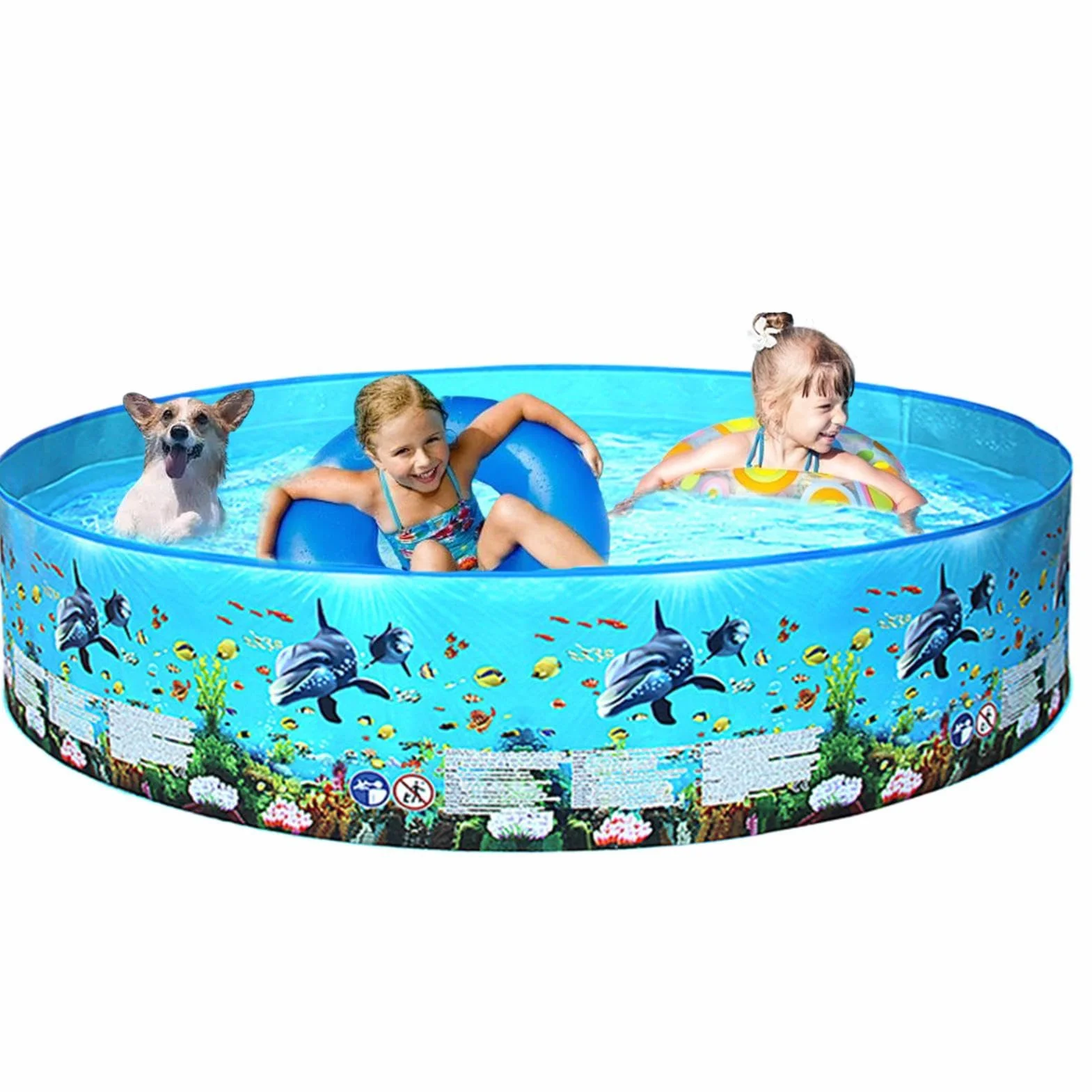 Składany Brodzik Nienadmuchiwana Wanna Kąpielowa Do Letniego Pływania | Składany Brodzik Wodny do ogrodu, podwórka, ogrodu przydomowego, dziedzińca, trawnika, tarasu, na lato, dla dorosłych i
