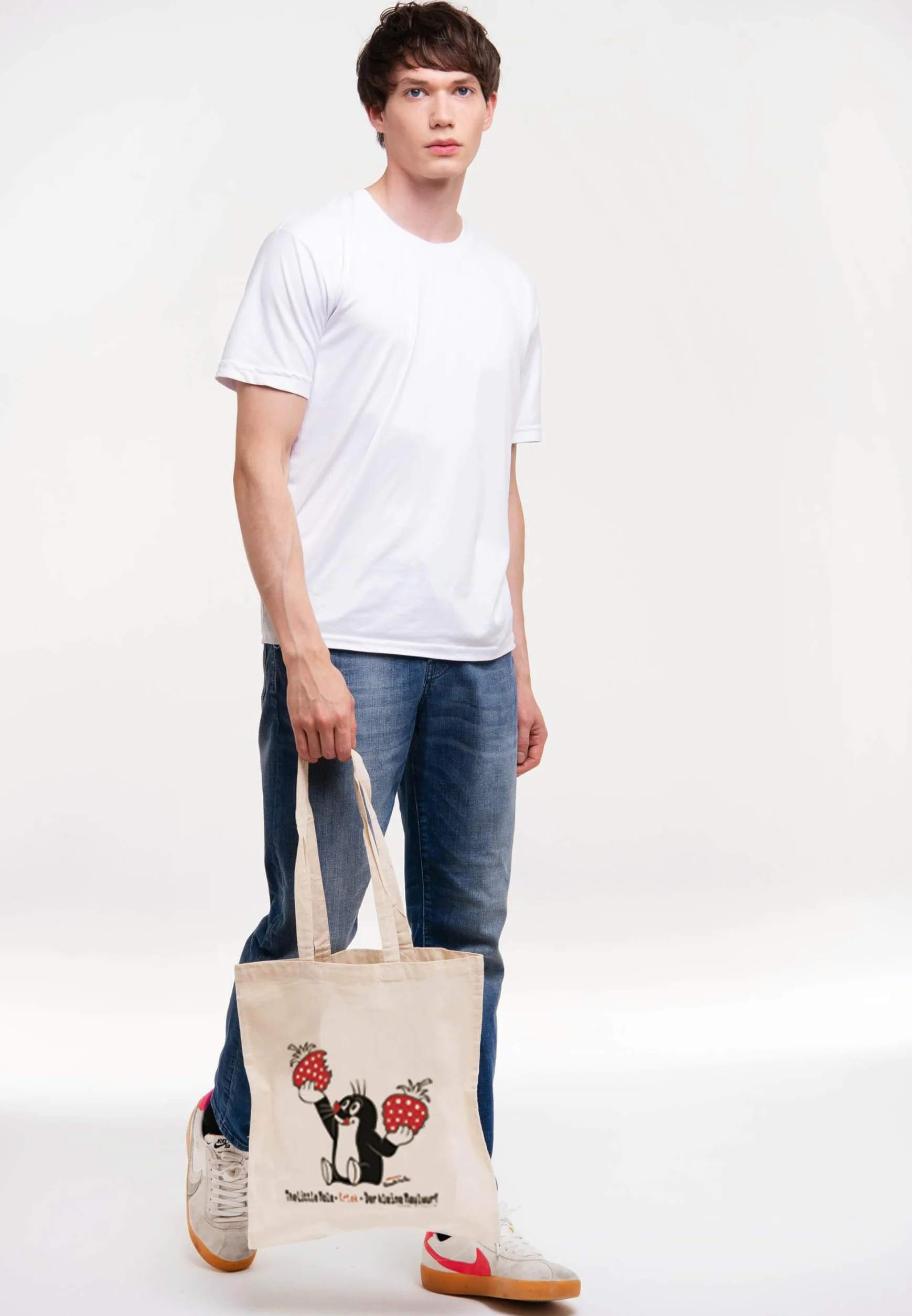 Logoshirt® Krtek I Mały Kret I Torba wielokrotnego użytku I Bawełniana Torba I Nadruk I 100% Bawełna Długie Uchwyty I Oryginalny projekt licencjonowany